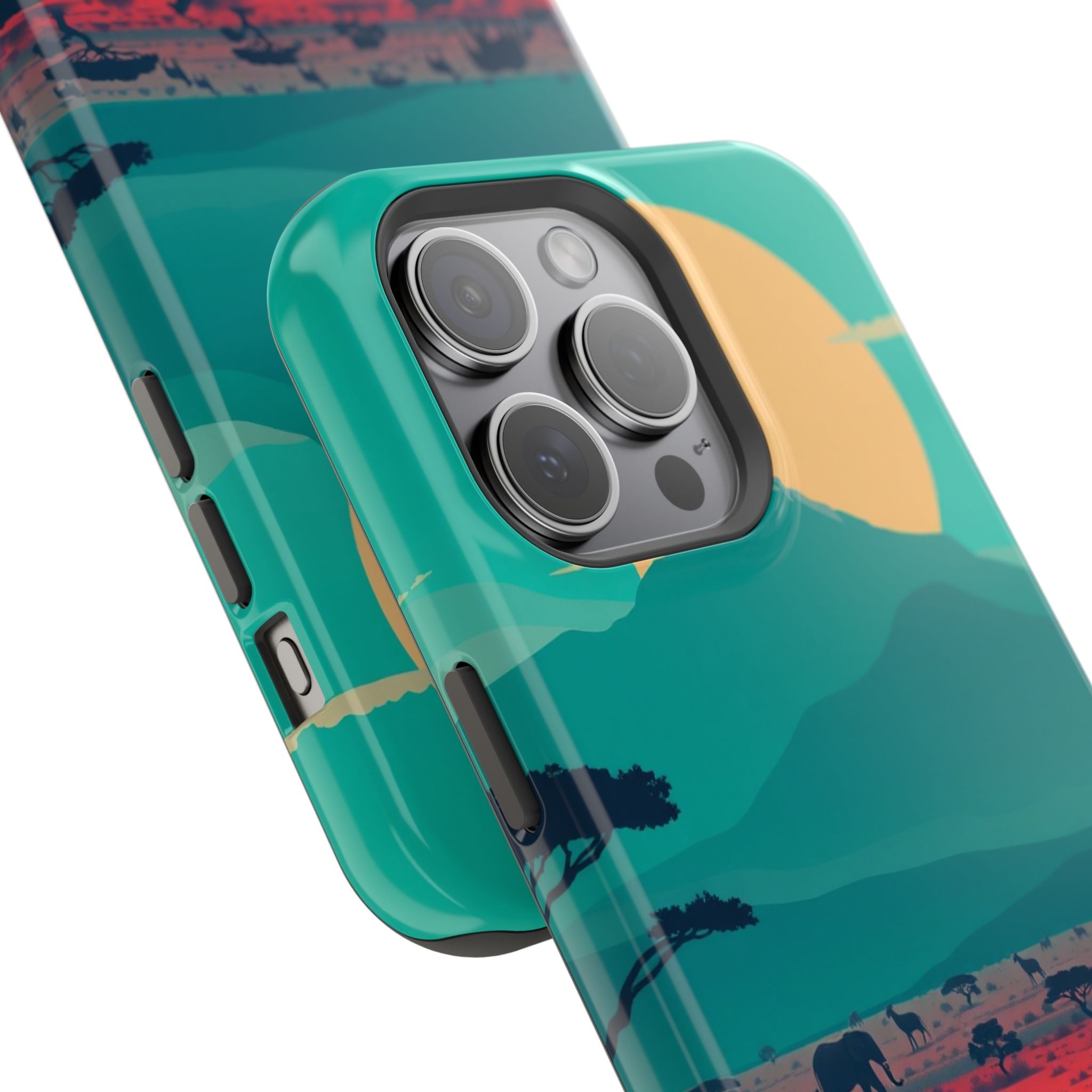 iPhone Savanna Horizon Vintage Retro Poster Slim iPhone Everyday · iPhone Case