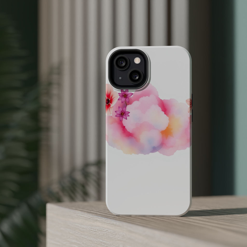 iPhone Pastel Floral Cloud Vibrant Watercolor Carry Case Slim Snap Case · iPhone