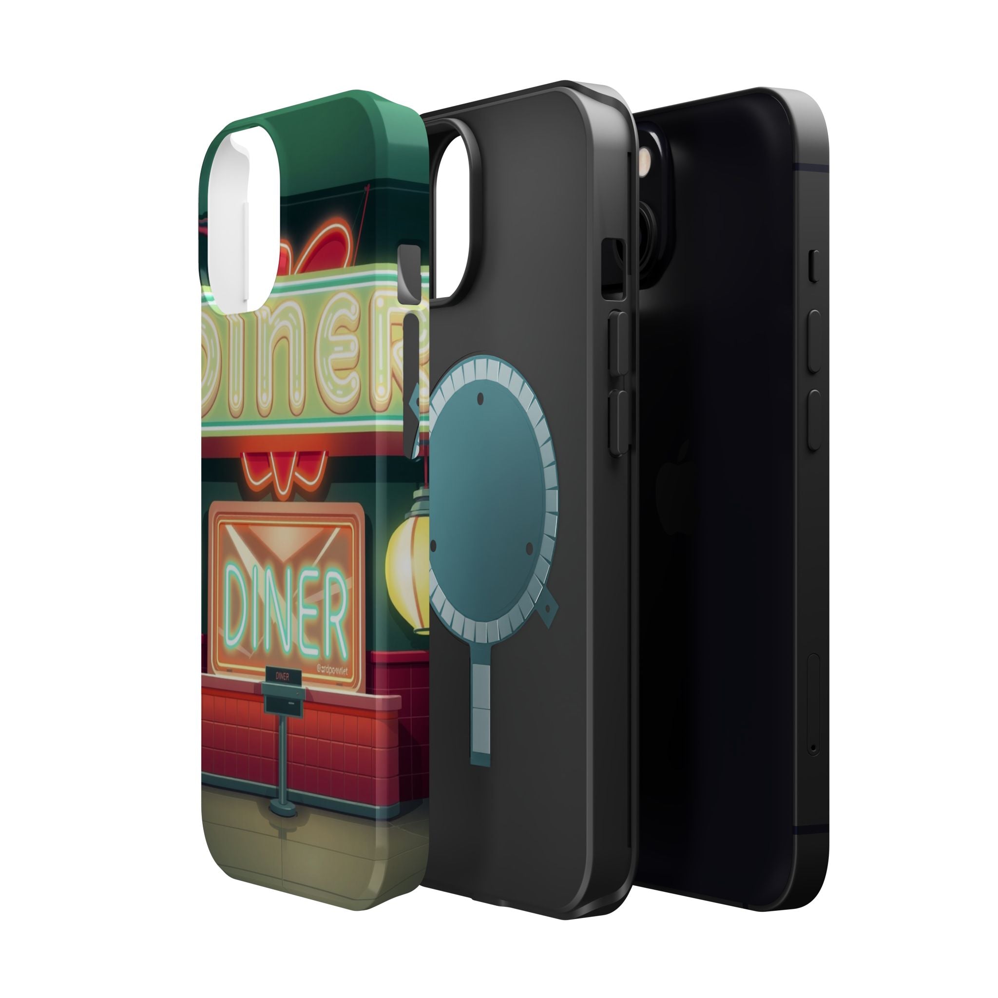 iPhone Neon Diner Sign Mystic Art Bold Modern Everyday Snap Case · iPhone Case