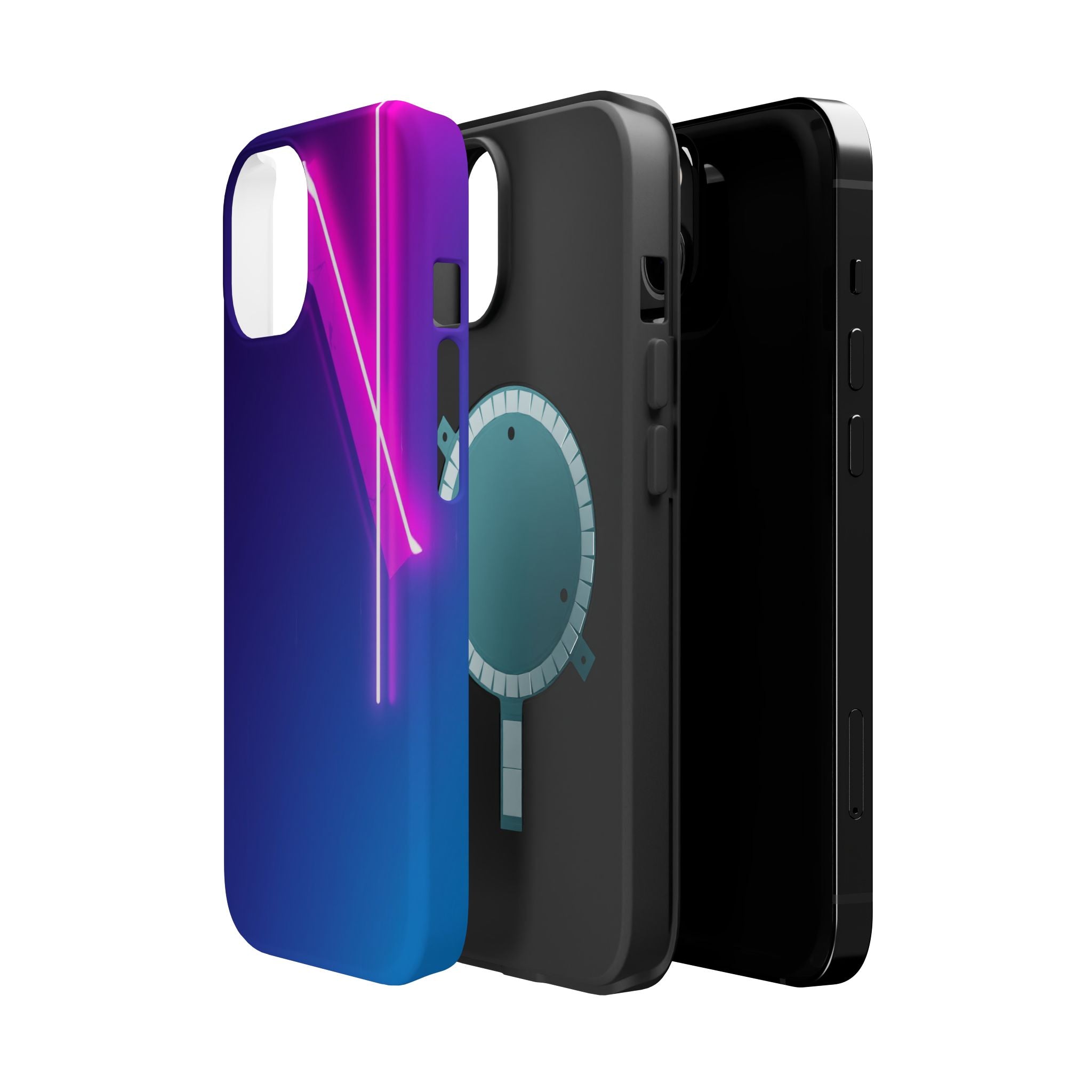 iPhone 1990s Geometric Neon Electric Art Slim Everyday Designer Case · iPhone Ca