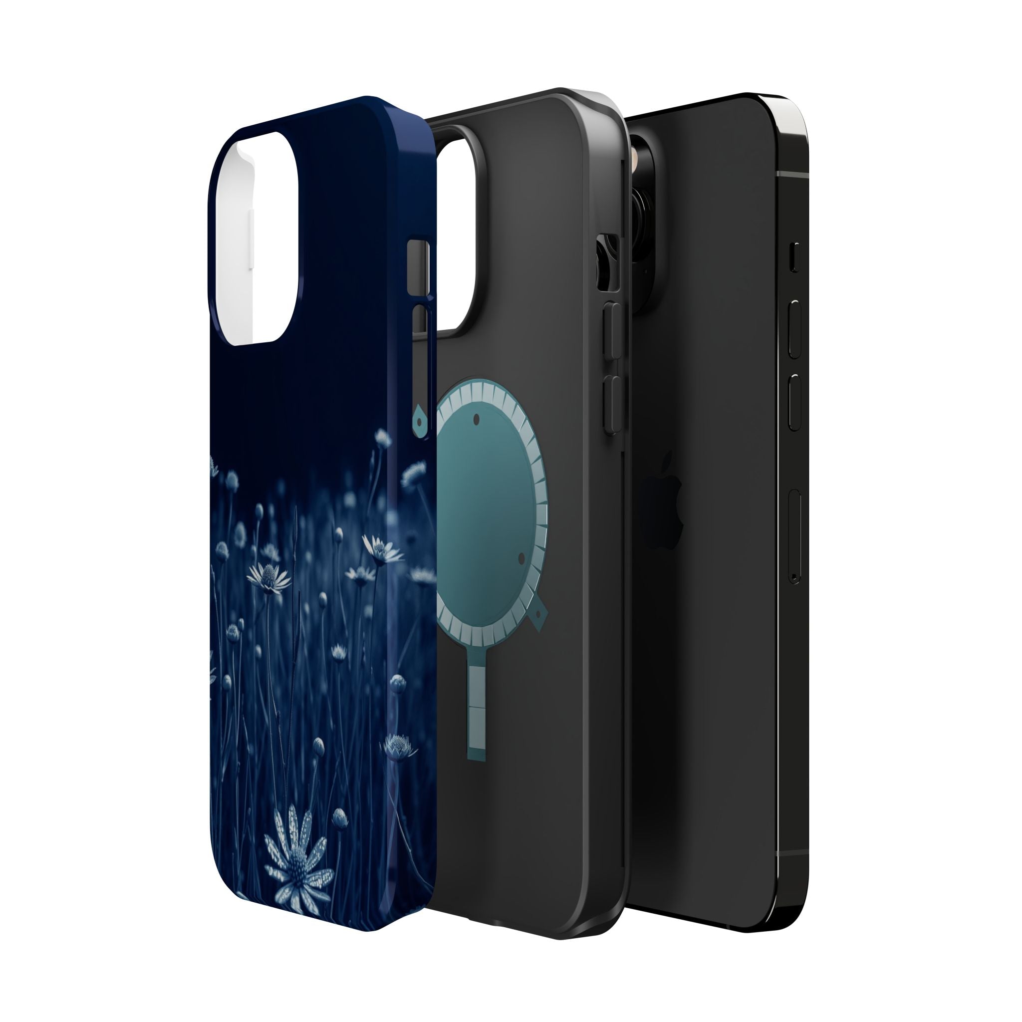 iPhone Midnight Blue And Silver Wildflower Field Clean iPhone Minimal · iPhone C