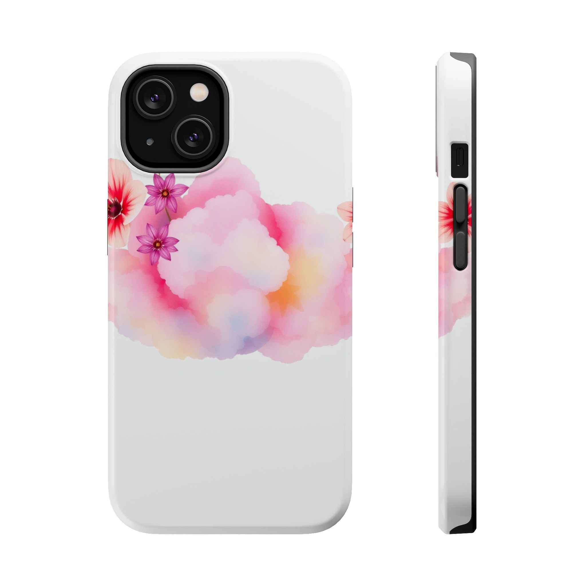 iPhone Pastel Floral Cloud Vibrant Watercolor Carry Case Slim Snap Case · iPhone