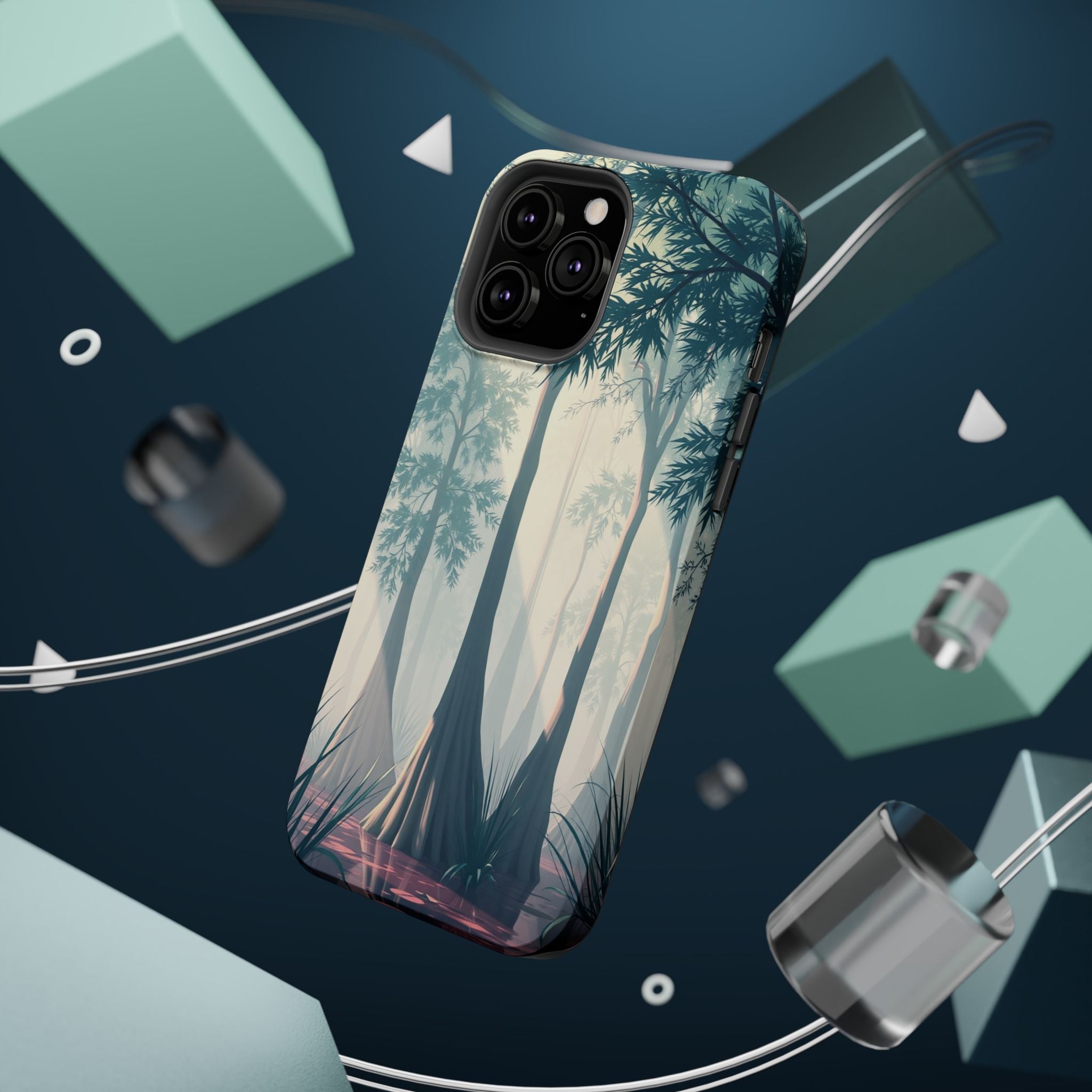 iPhone Mint And Blush Cypress Swamp Slim Everyday Designer Case · iPhone Case