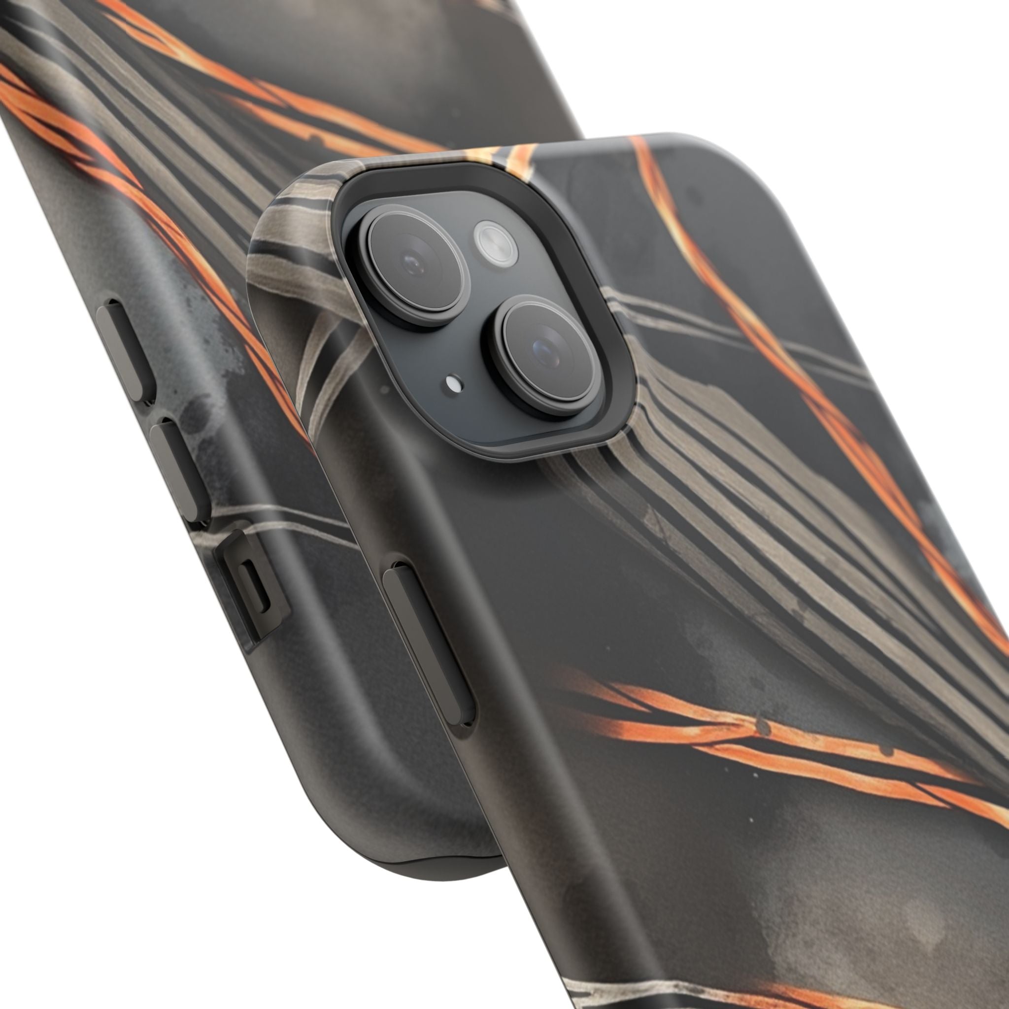 iPhone Charcoal And Copper Thread Pattern Slim iPhone Everyday Designer · iPhone