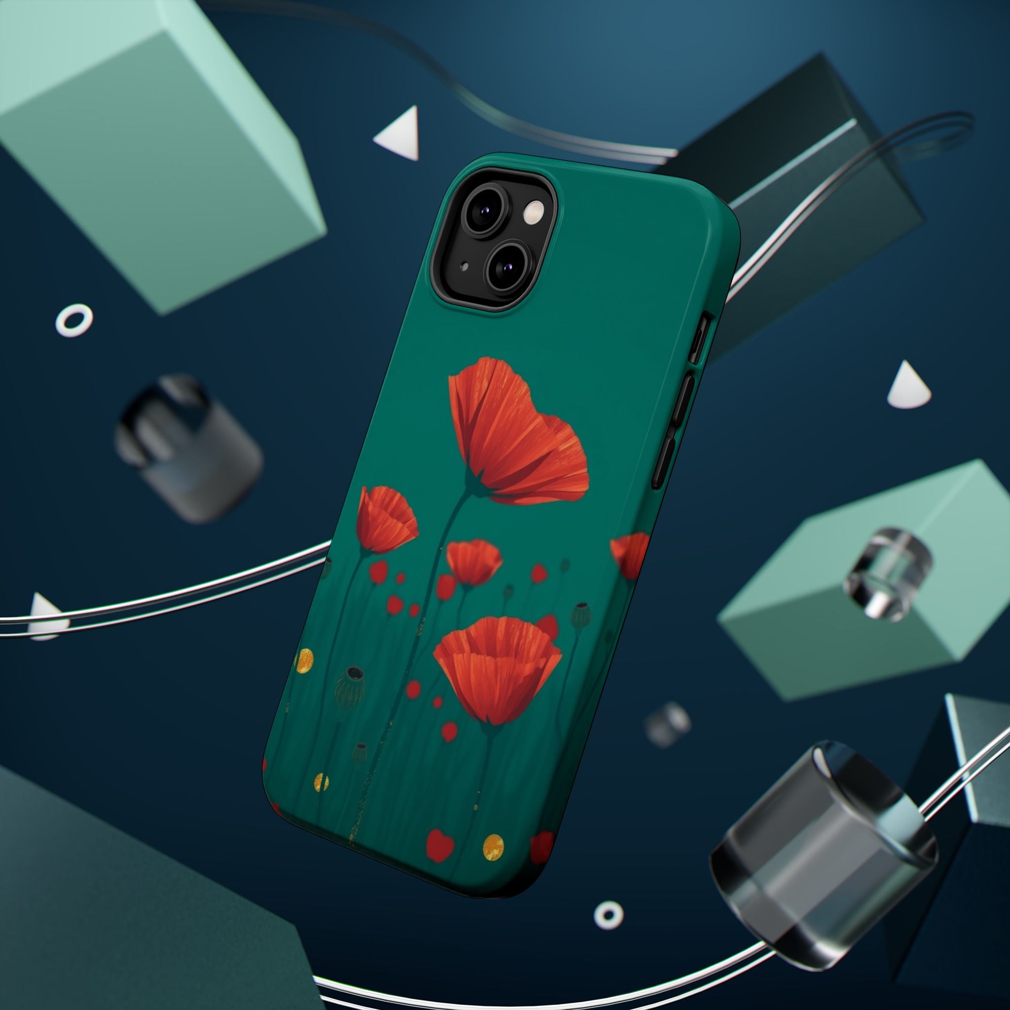 iPhone Earthy Poppy Field Design Bold Modern Everyday Snap Case · iPhone Case