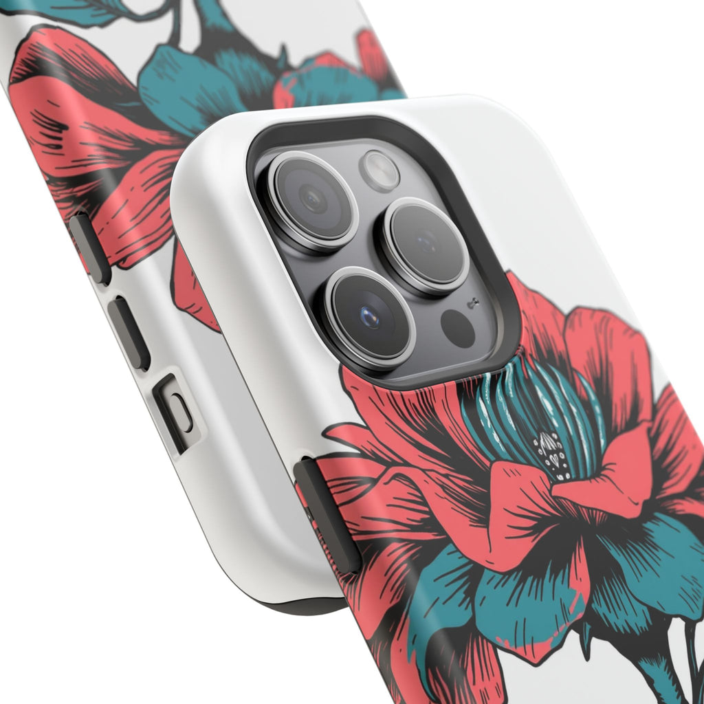 iPhone Garden Party Bloom Dark Gothic Ink Slim Snap Case · iPhone Case