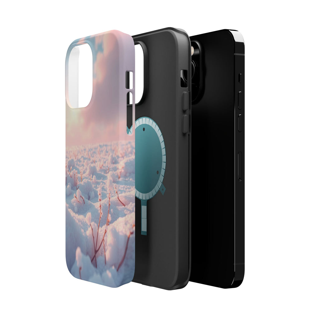 iPhone Snow Field Enchanted Art 13 Bold Modern Everyday Snap Case · iPhone Case