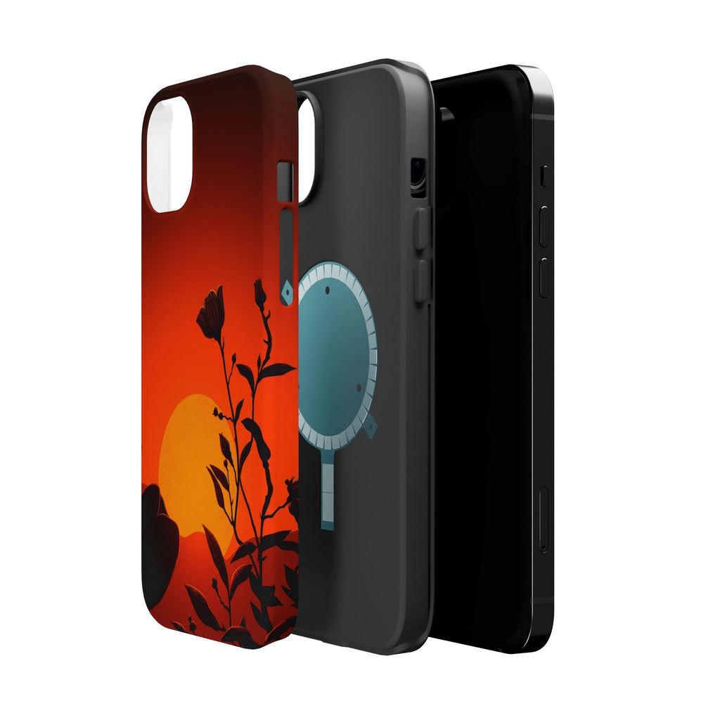 iPhone Bloom and Leaf Dark Gothic Ink Slim Everyday Designer Case · iPhone Case