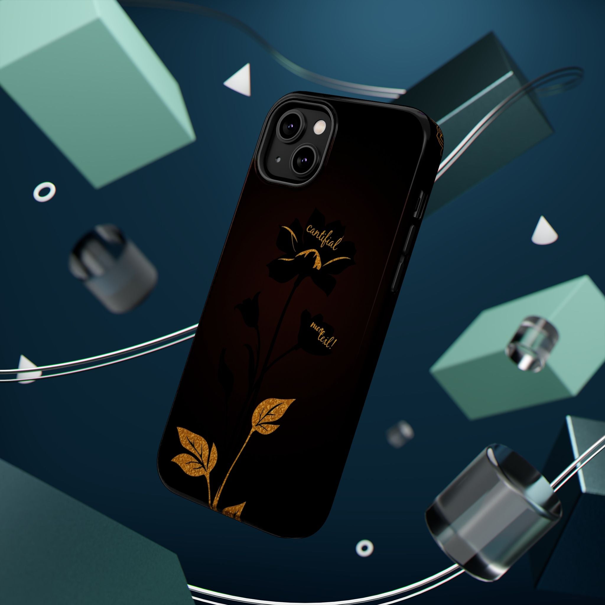iPhone Earthy Floral Silhouette Design Slim Everyday Designer Case · iPhone Case