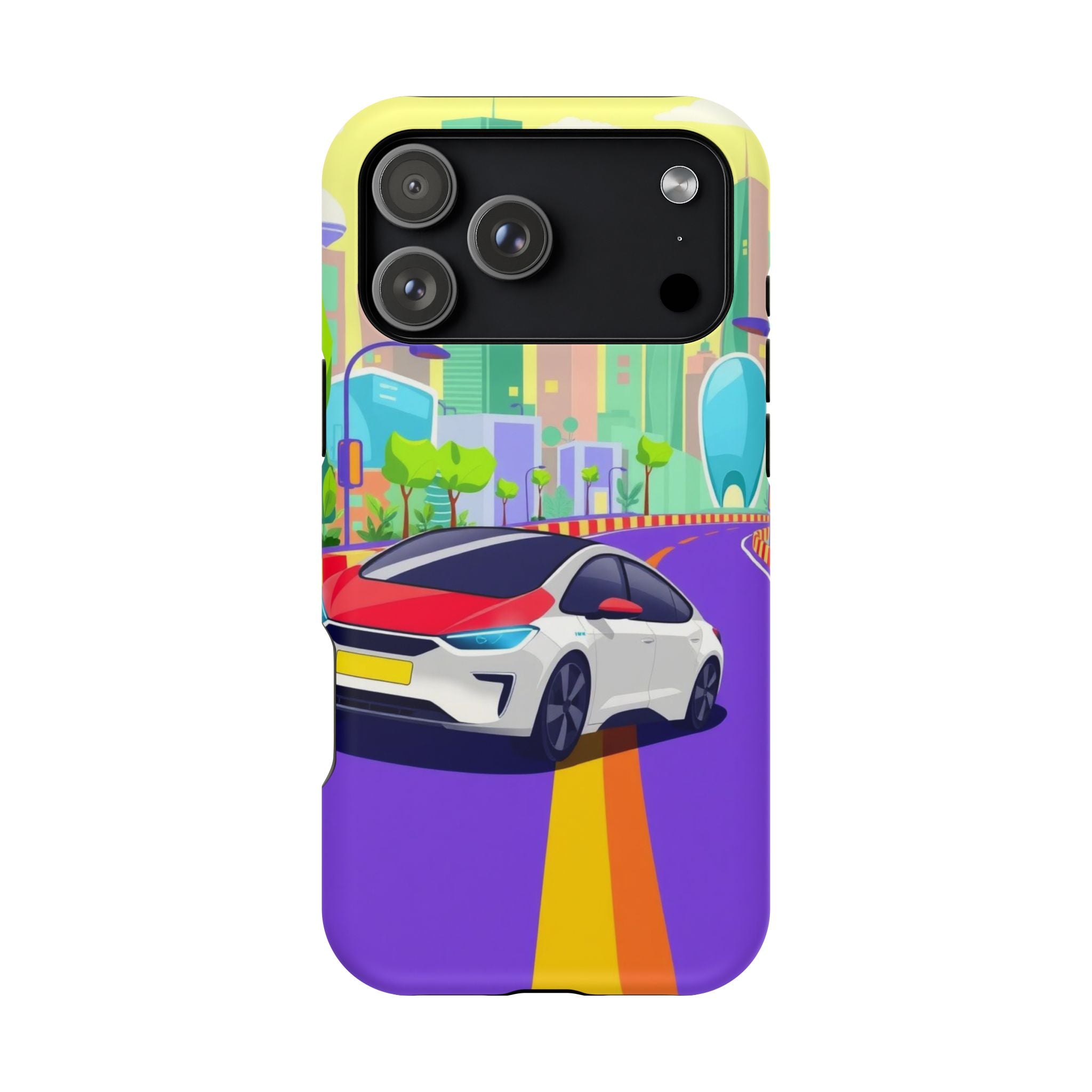 iPhone Electric Car Future Kids Fun Phone Case Gift Slim Snap Case · iPhone Case