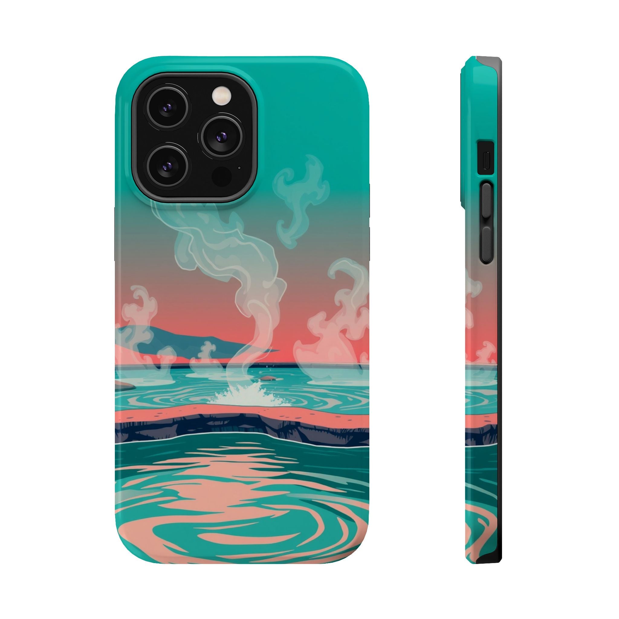 iPhone Hot Spring Steam Pop Art Bold Slim Everyday Designer Case · iPhone Case
