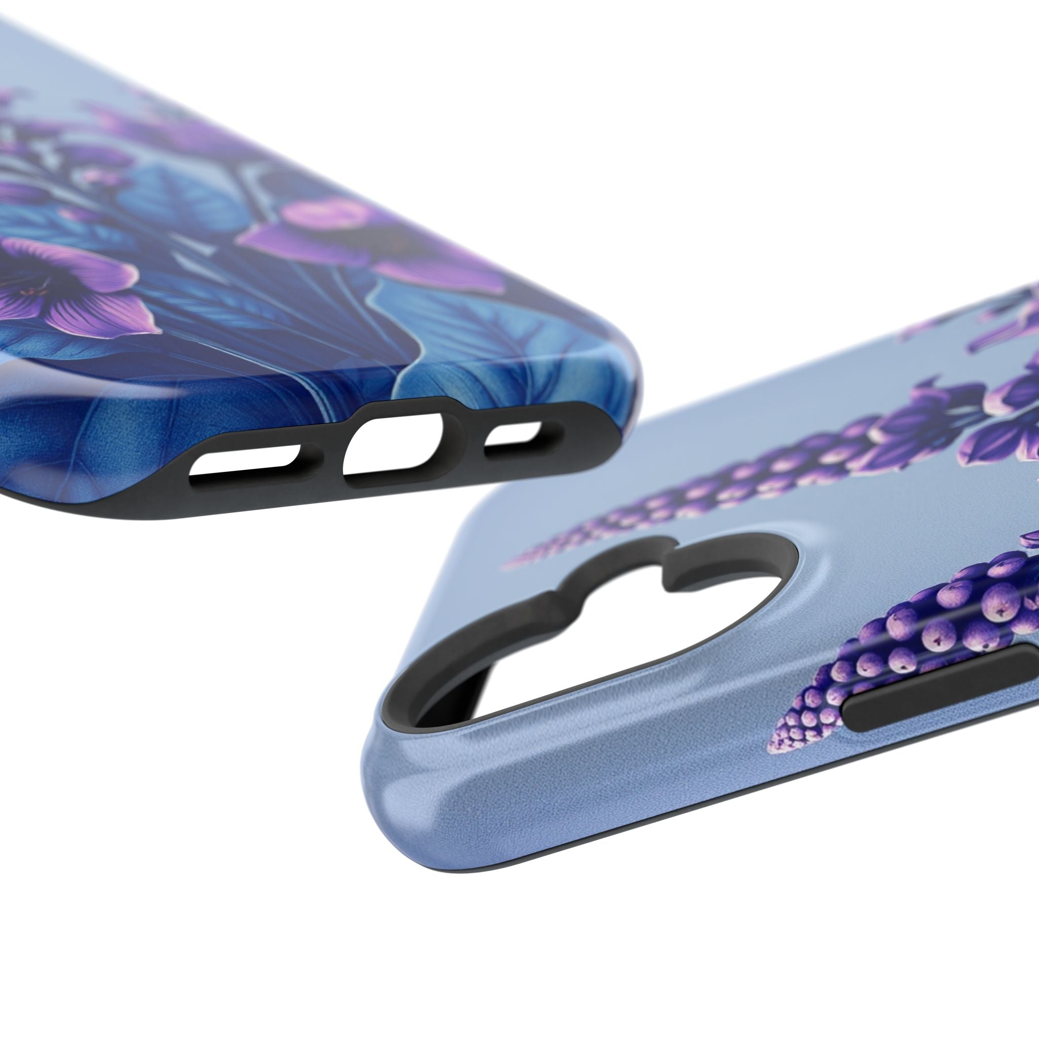iPhone Indigo And Violet Botanical Illustration Soft iPhone Finish · iPhone Case