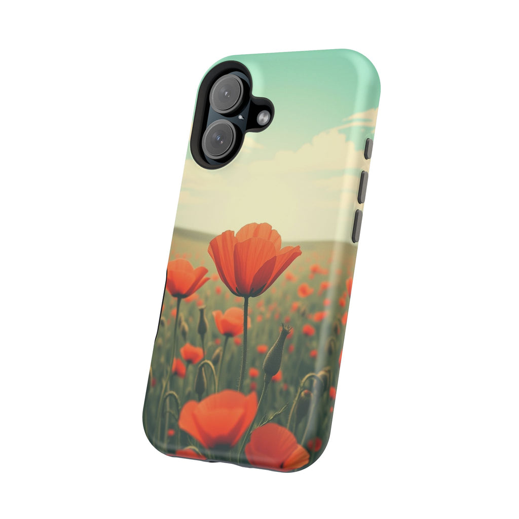 iPhone Radiant Poppy Field Design Bold Modern Everyday Snap Case · iPhone Case