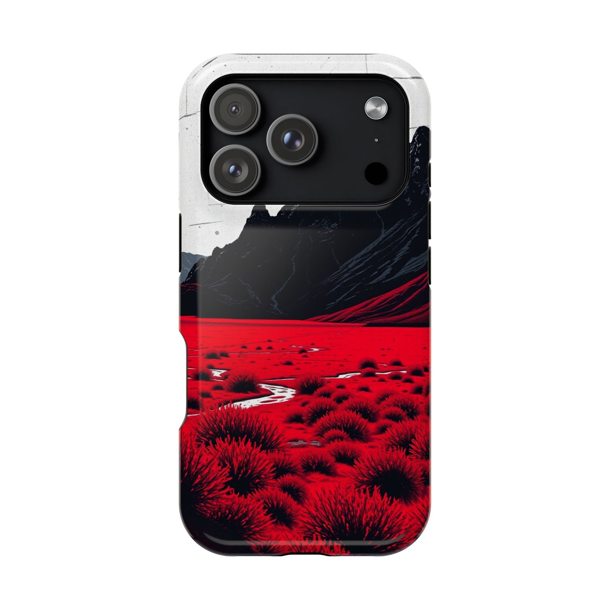 iPhone Black And Crimson Tundra Expanse Slim Everyday iPhone 15 · iPhone Case