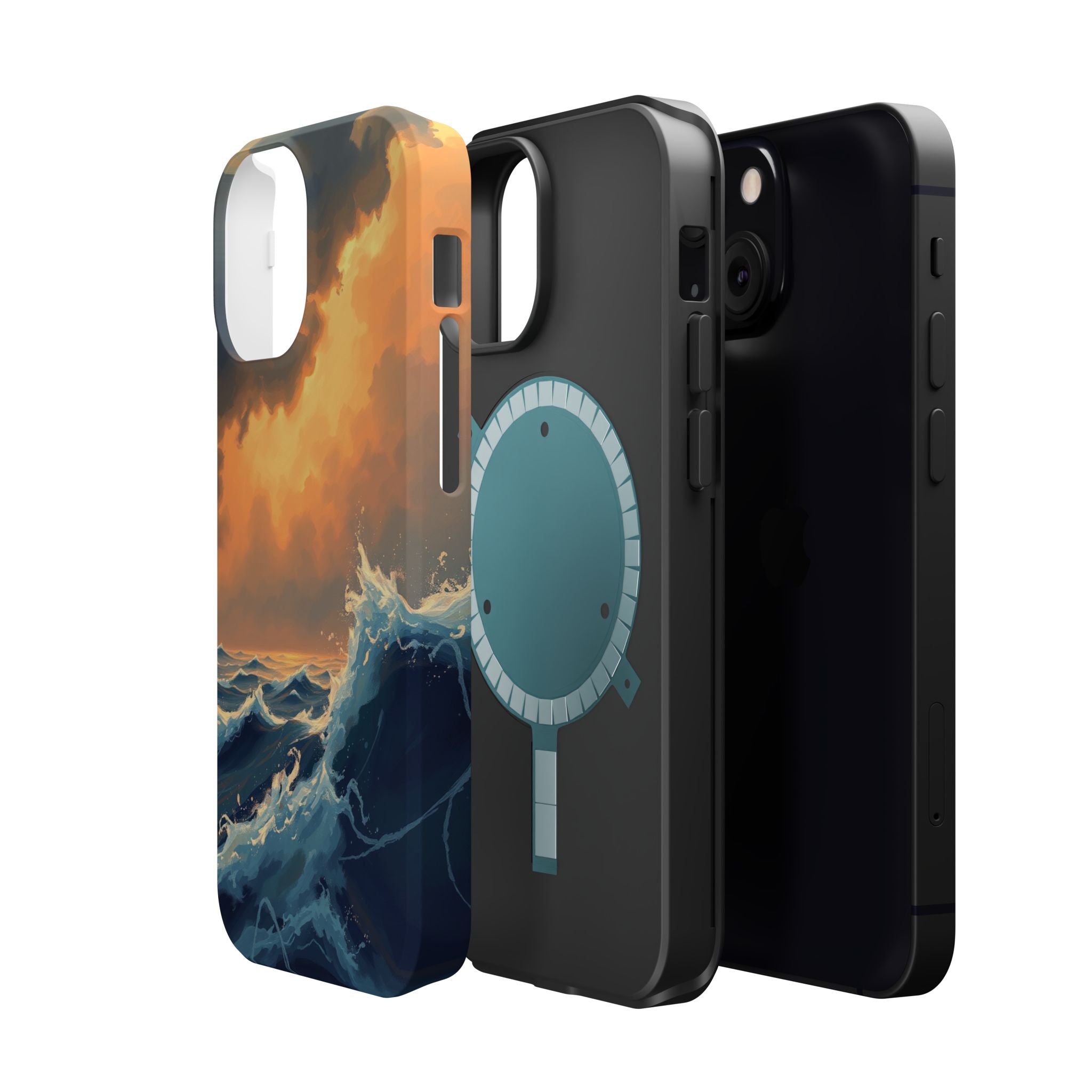 iPhone Sunset Amber And Peach Storm at Sea Slim iPhone Everyday · iPhone Case
