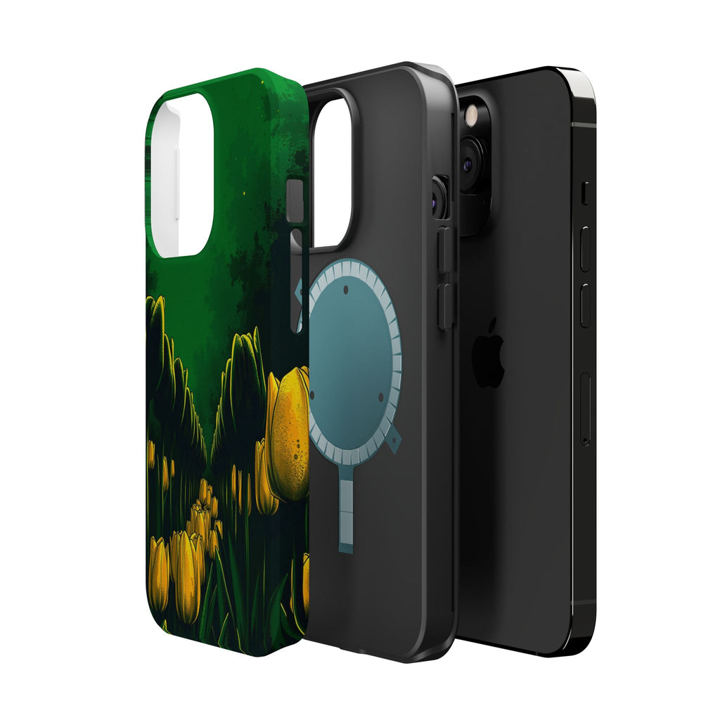 iPhone Tulip Row Emerald Green And Gold Slim Snap Case · iPhone Case