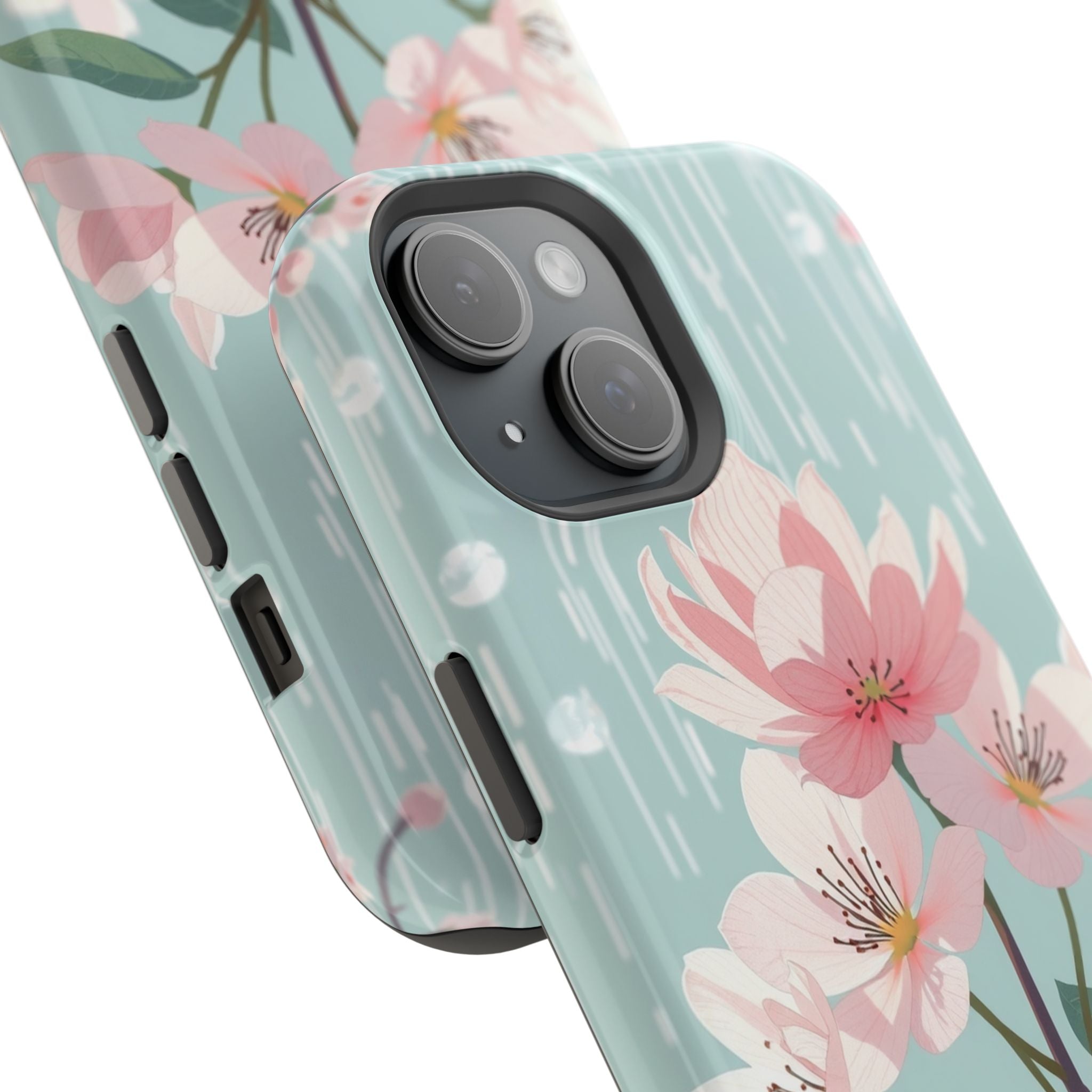 iPhone Mint And Blush Spring Shower Bloom Slim iPhone Everyday Designer · iPhone