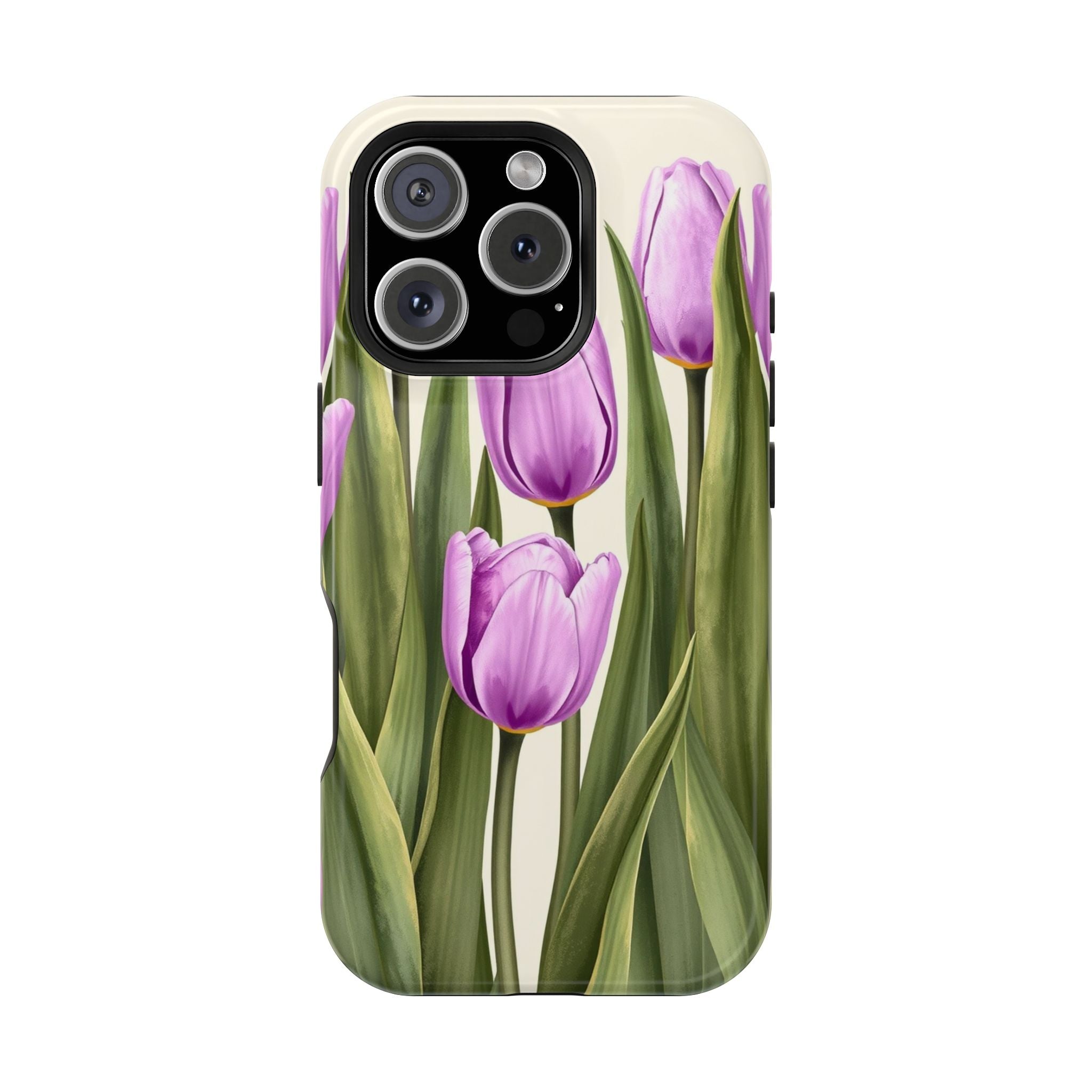 iPhone Tulip Row Electric Art 14 Bold Modern Everyday Snap Case · iPhone Case