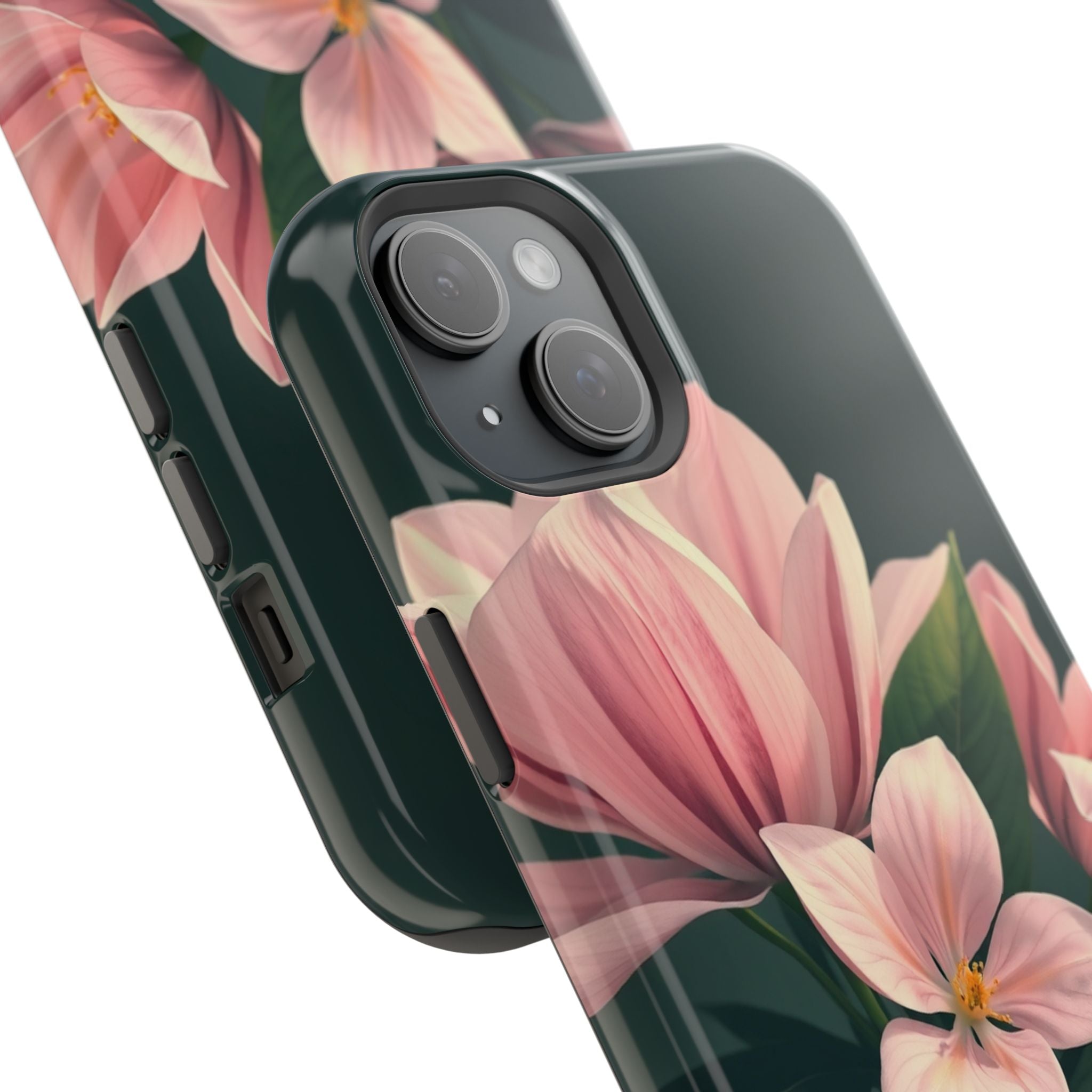 iPhone Mint And Blush Bloom Leaf Bold Modern Everyday Snap Case · iPhone Case