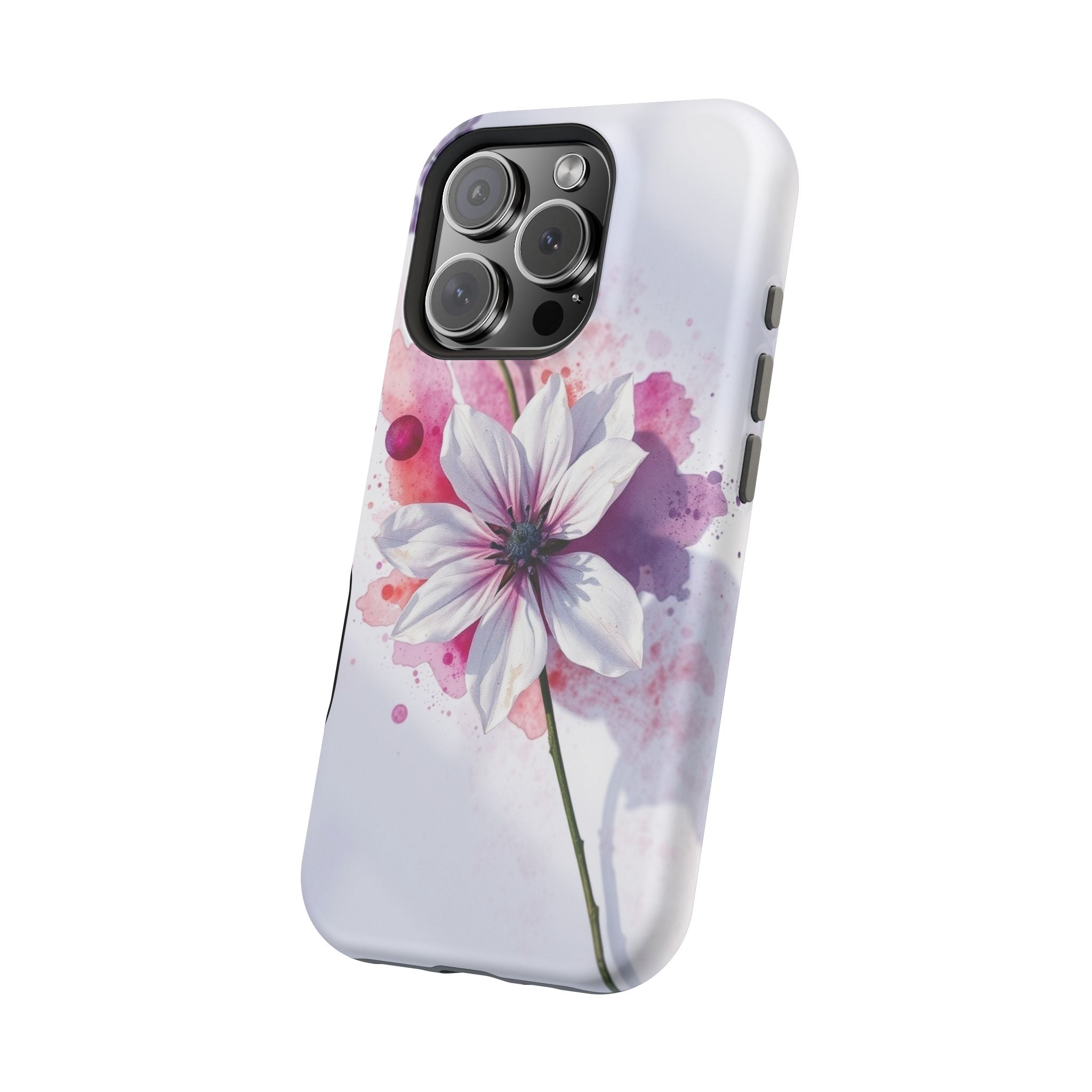 iPhone Floral Watercolor Splash Bold Art Slim Everyday iPhone 15 · iPhone Case