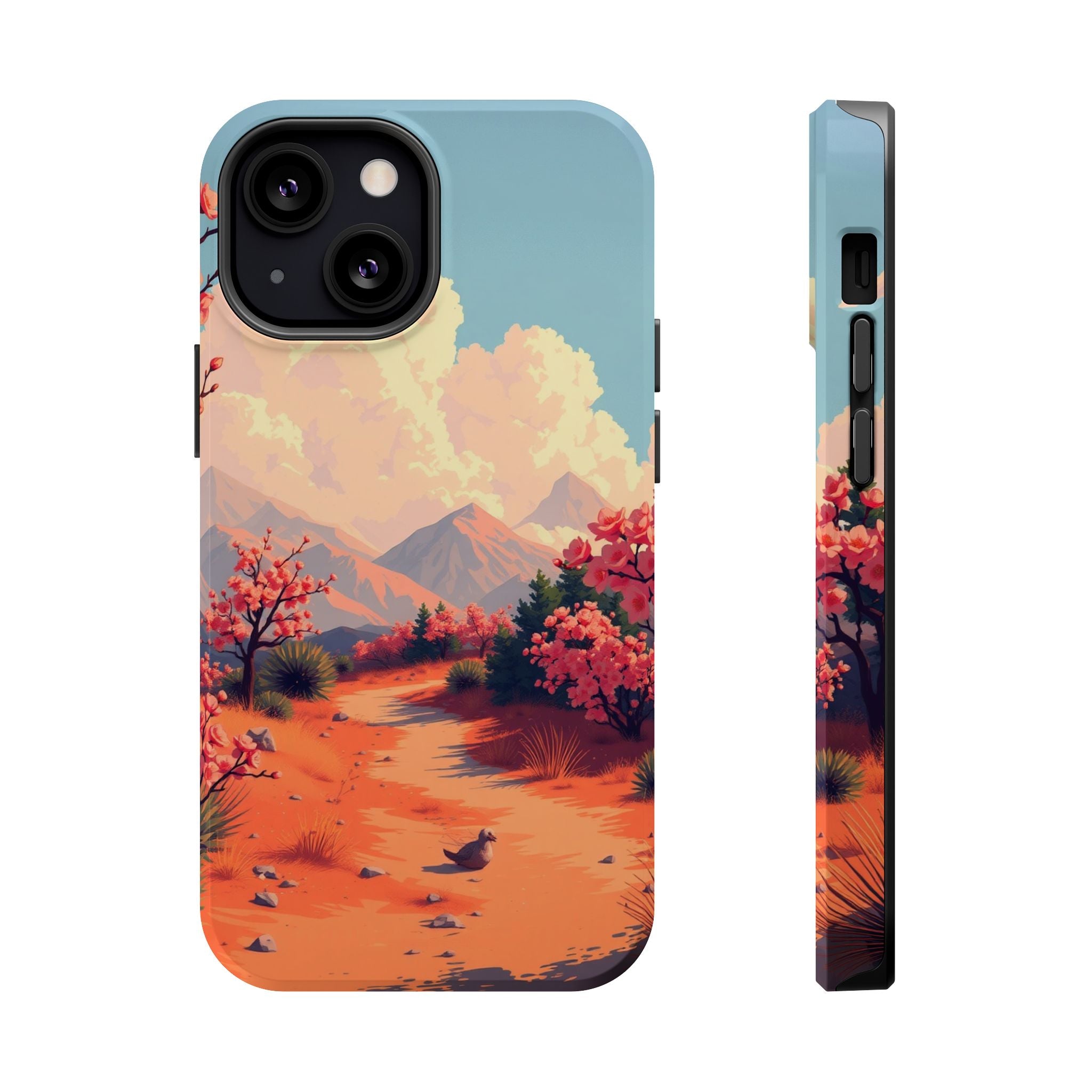 iPhone Burnt Orange And Sand Blossom Trail Slim iPhone Everyday · iPhone Case