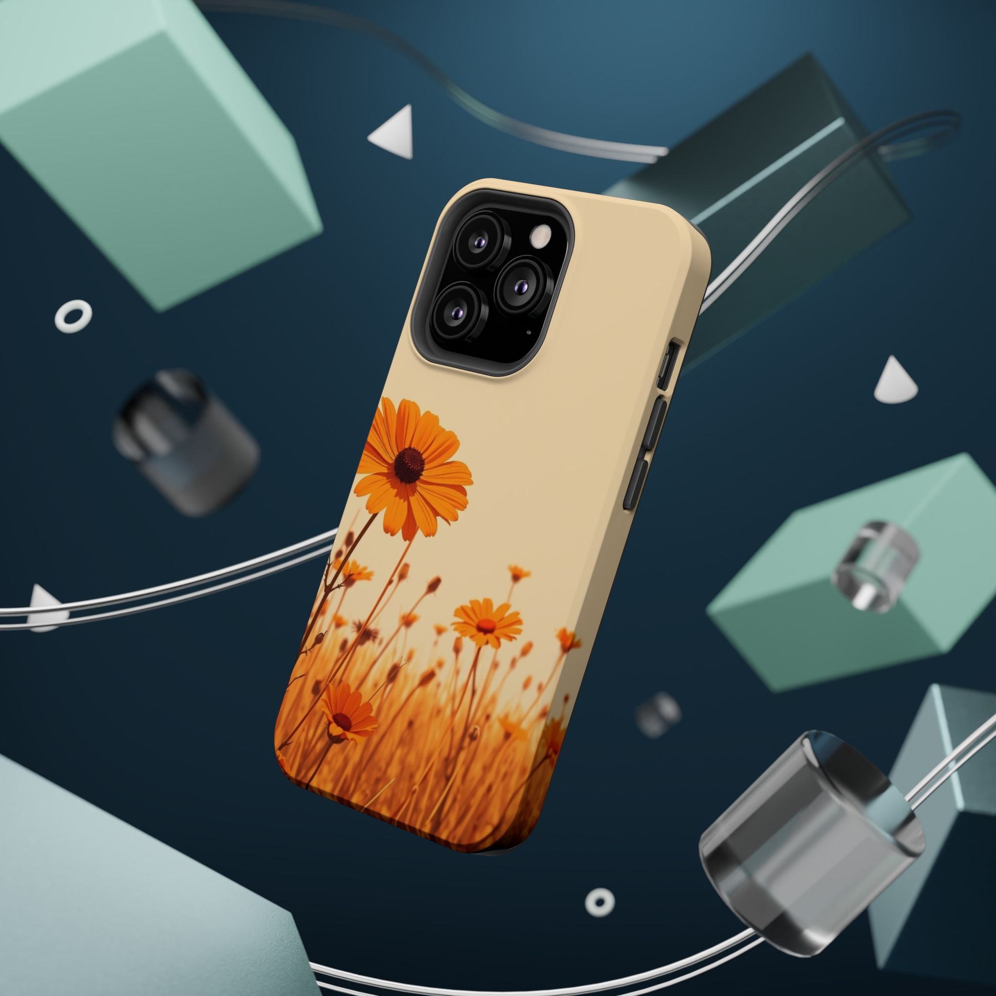 iPhone Wildflower Field Minimalist Line Art Slim Everyday Designer Case · iPhone