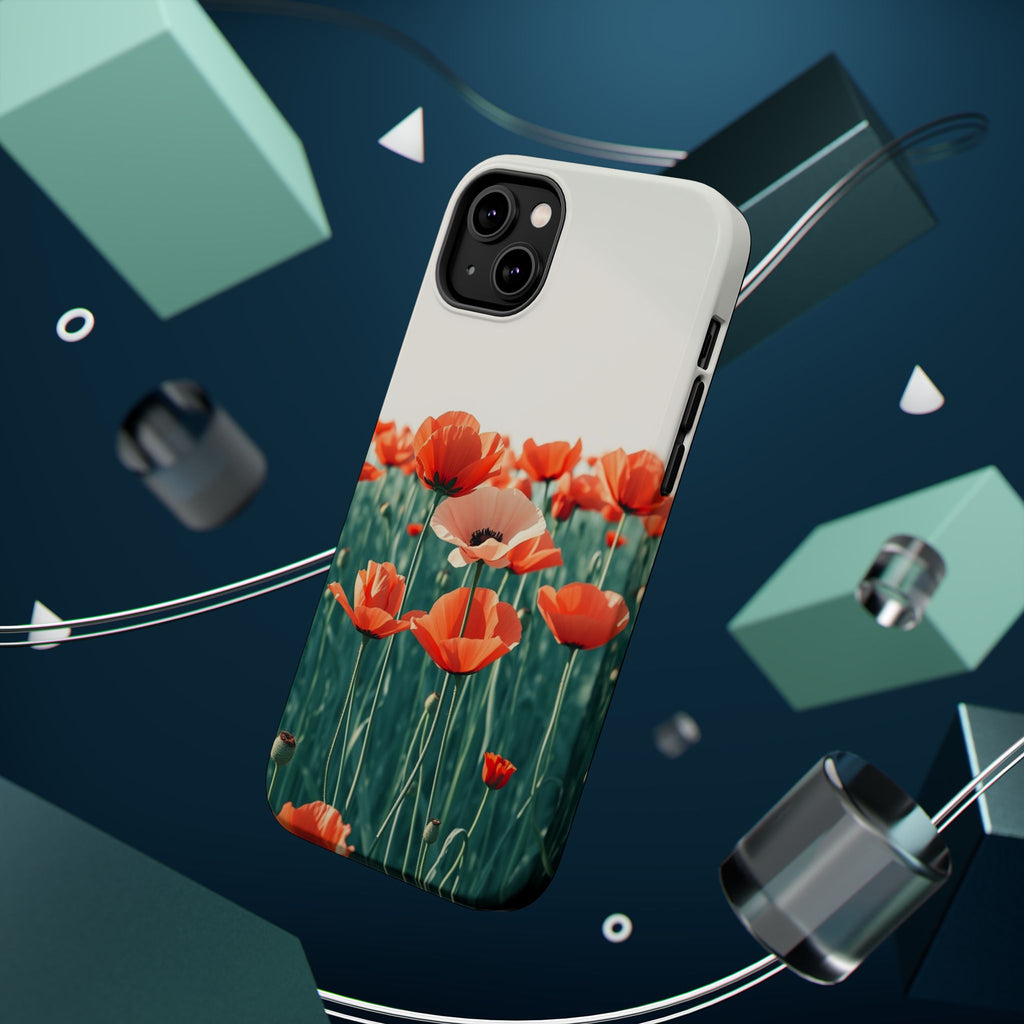 iPhone Mint And Blush Poppy Field 10 Slim Everyday Designer Case · iPhone Case