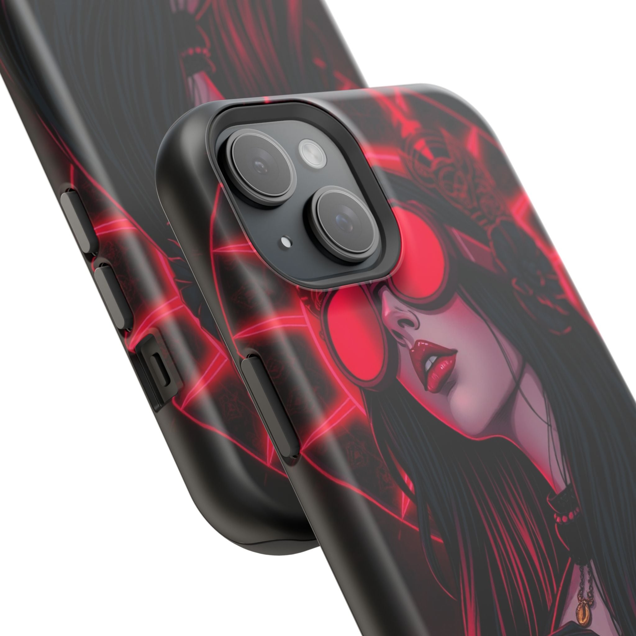 iPhone Black And Crimson Art Nouveau Female Slim Everyday Designer Case · iPhone