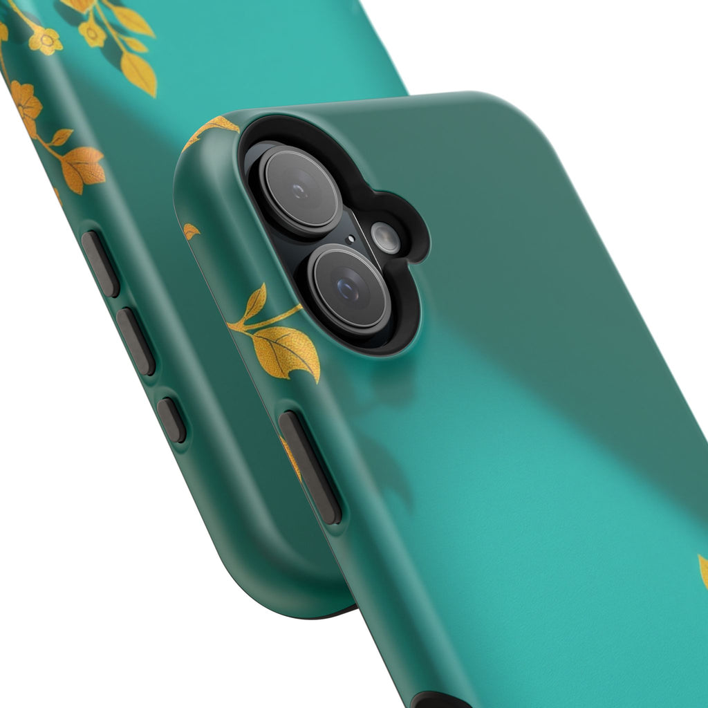 iPhone Floral Gold Foil Paper Cut Art Slim Everyday Designer Case · iPhone Case