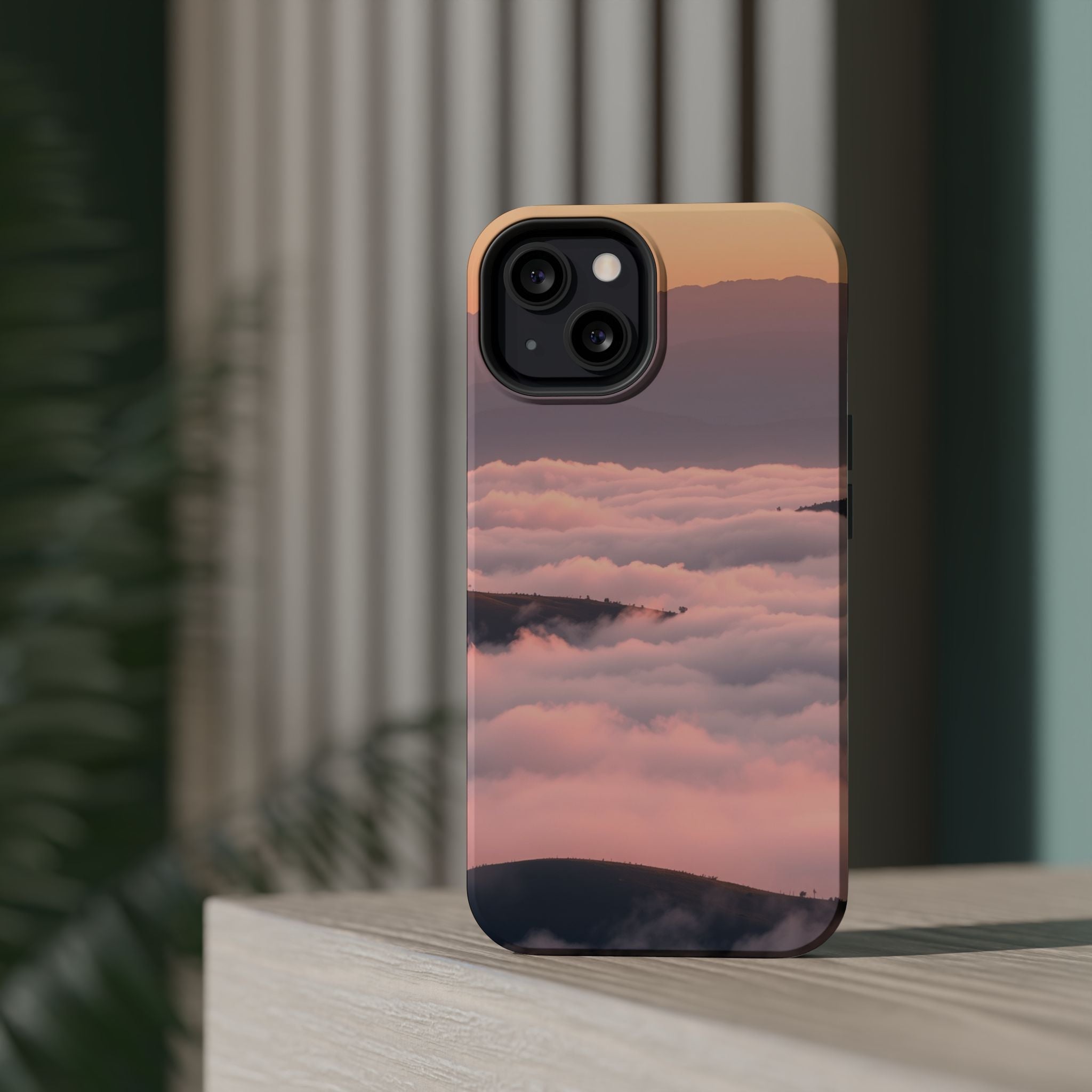 iPhone Fog Rolling Over Hills Grunge Distressed Soft iPhone Finish · iPhone Case