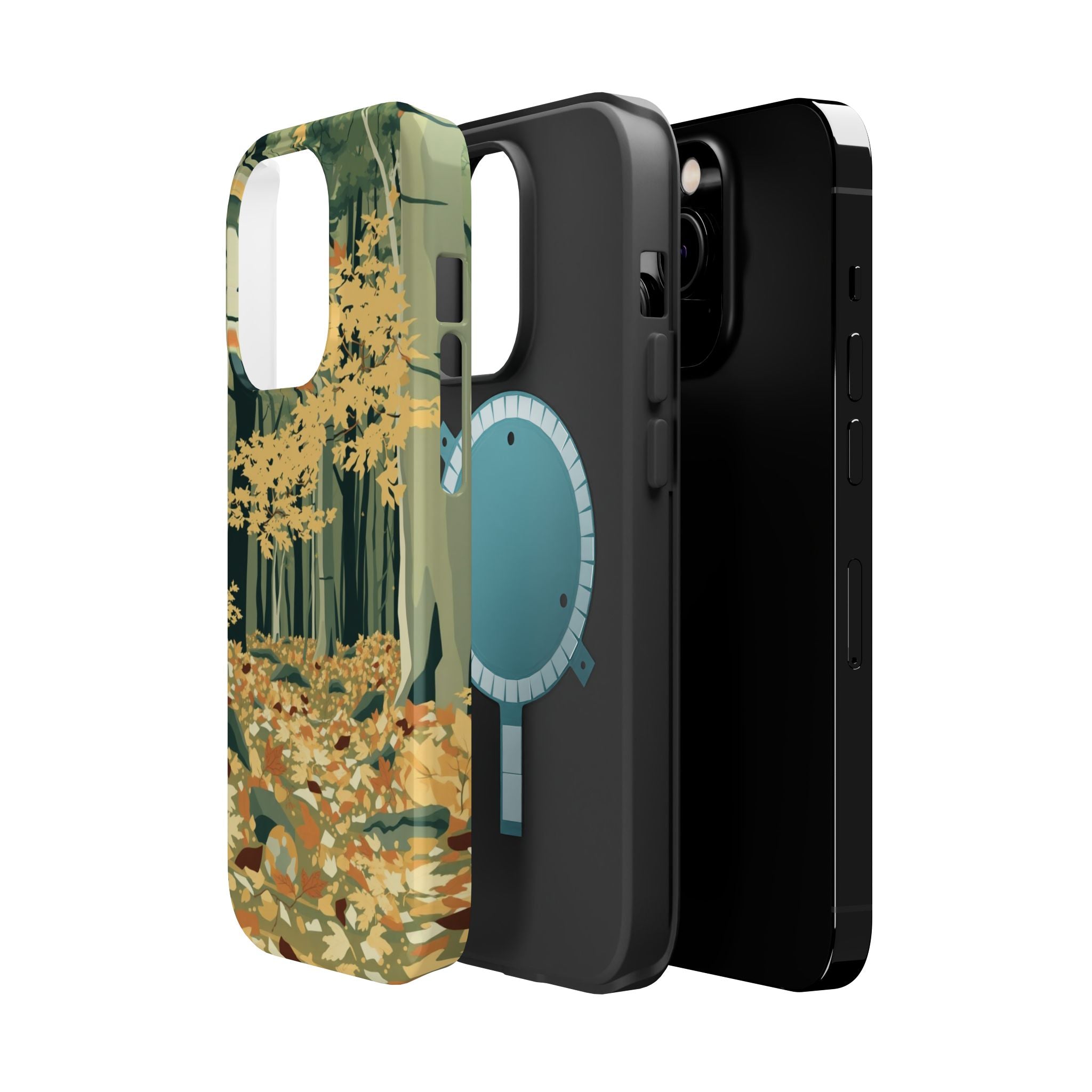 iPhone Autumn Forest Floor Abstract Geometric Slim iPhone Everyday · iPhone Case