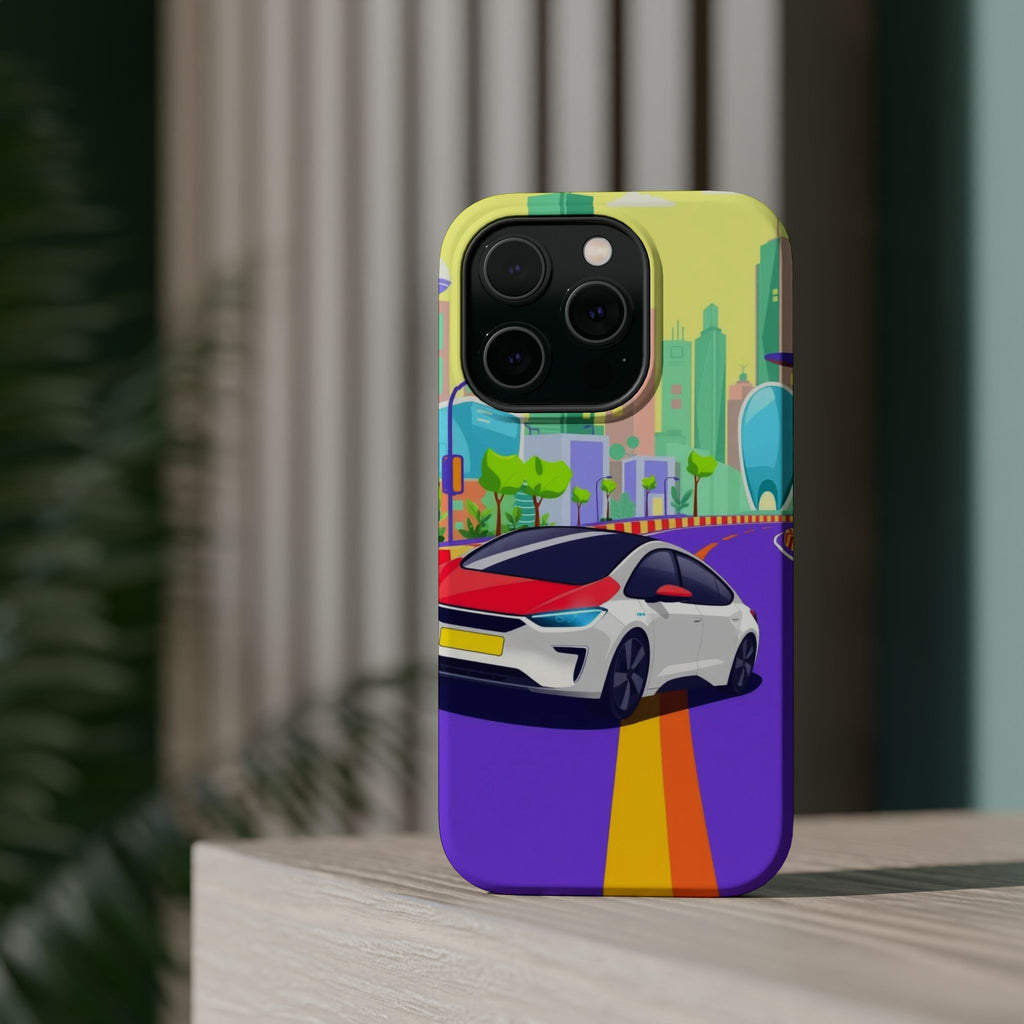 iPhone Electric Car Future Kids Fun Phone Case Gift Slim Snap Case · iPhone Case