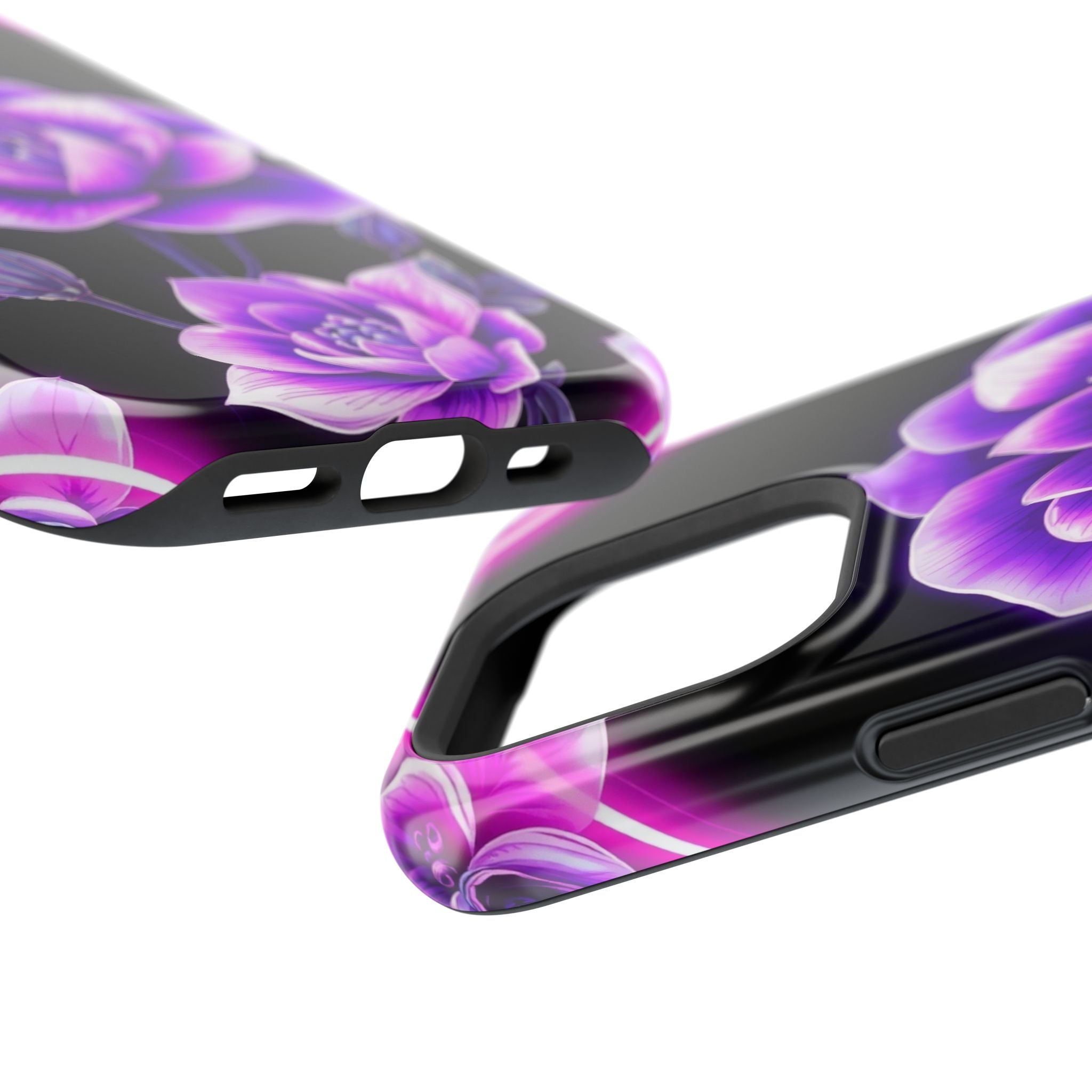 iPhone Floral Ombre Neon Cyberpunk Bold Modern Everyday Snap Case · iPhone Case