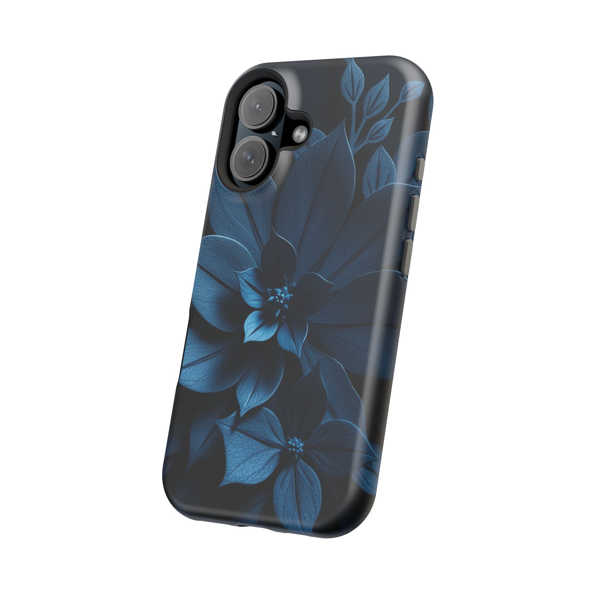 iPhone Midnight Blue And Silver Floral Dark Academia iPhone Slim · iPhone Case