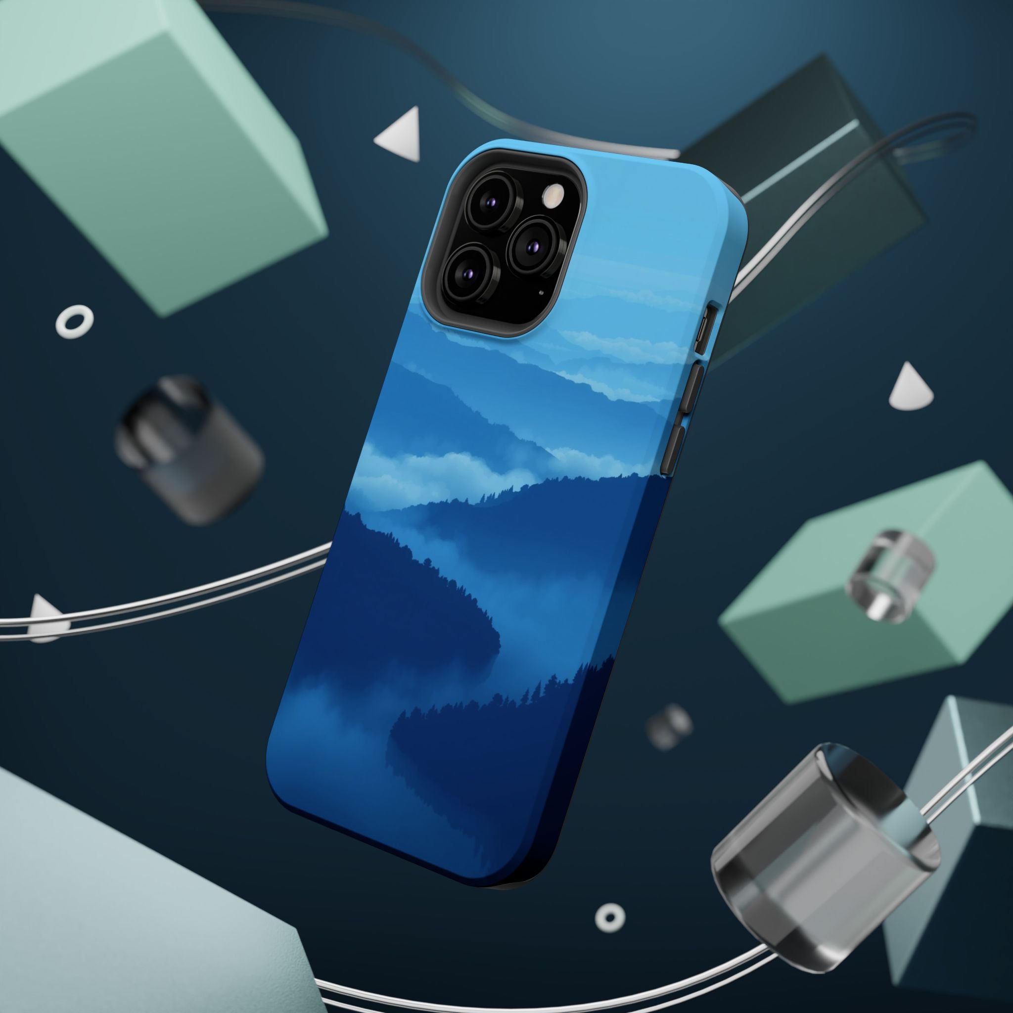 iPhone Fog Rolling Over Hills Pixel Art -Bit Slim iPhone Everyday · iPhone Case