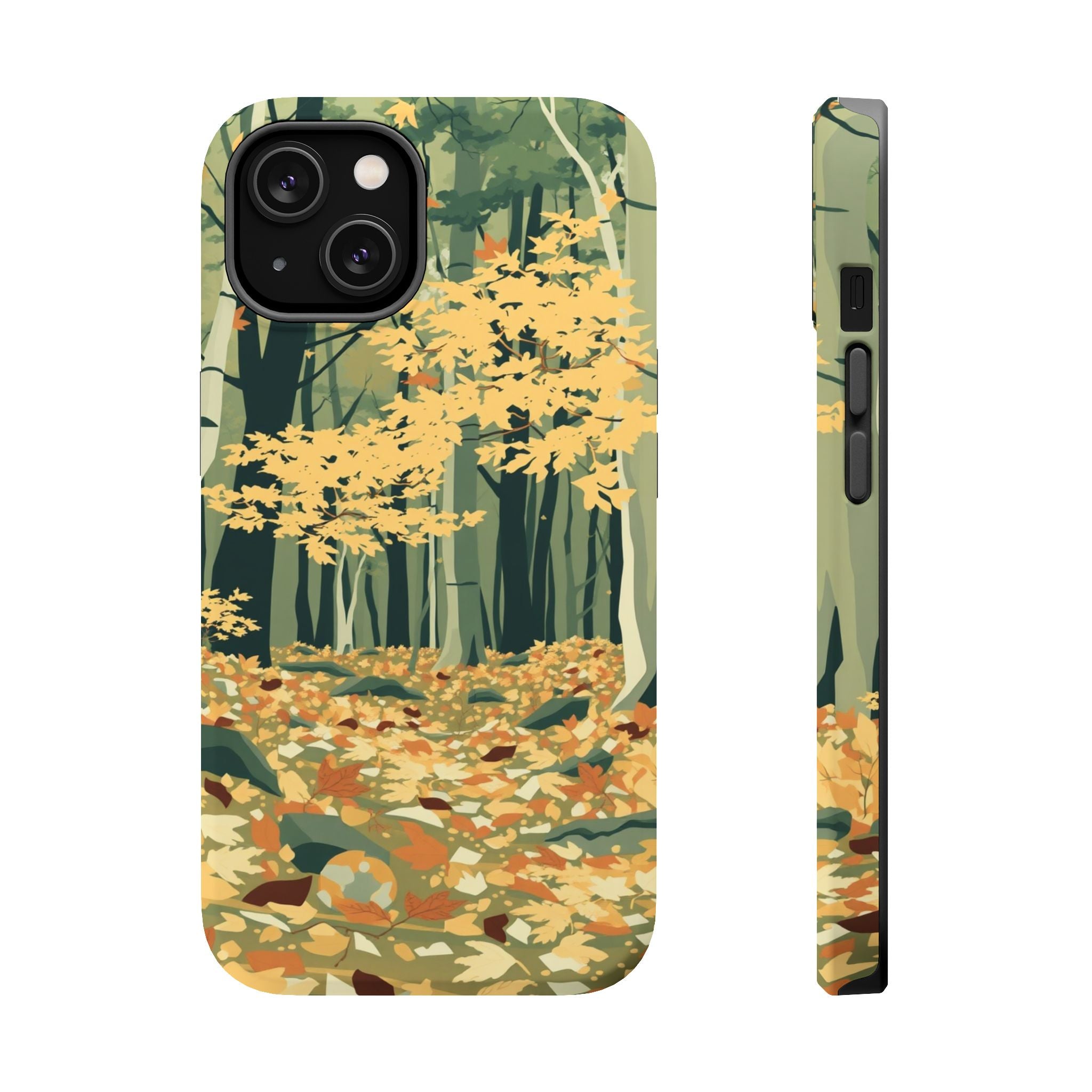 iPhone Autumn Forest Floor Abstract Geometric Slim iPhone Everyday · iPhone Case