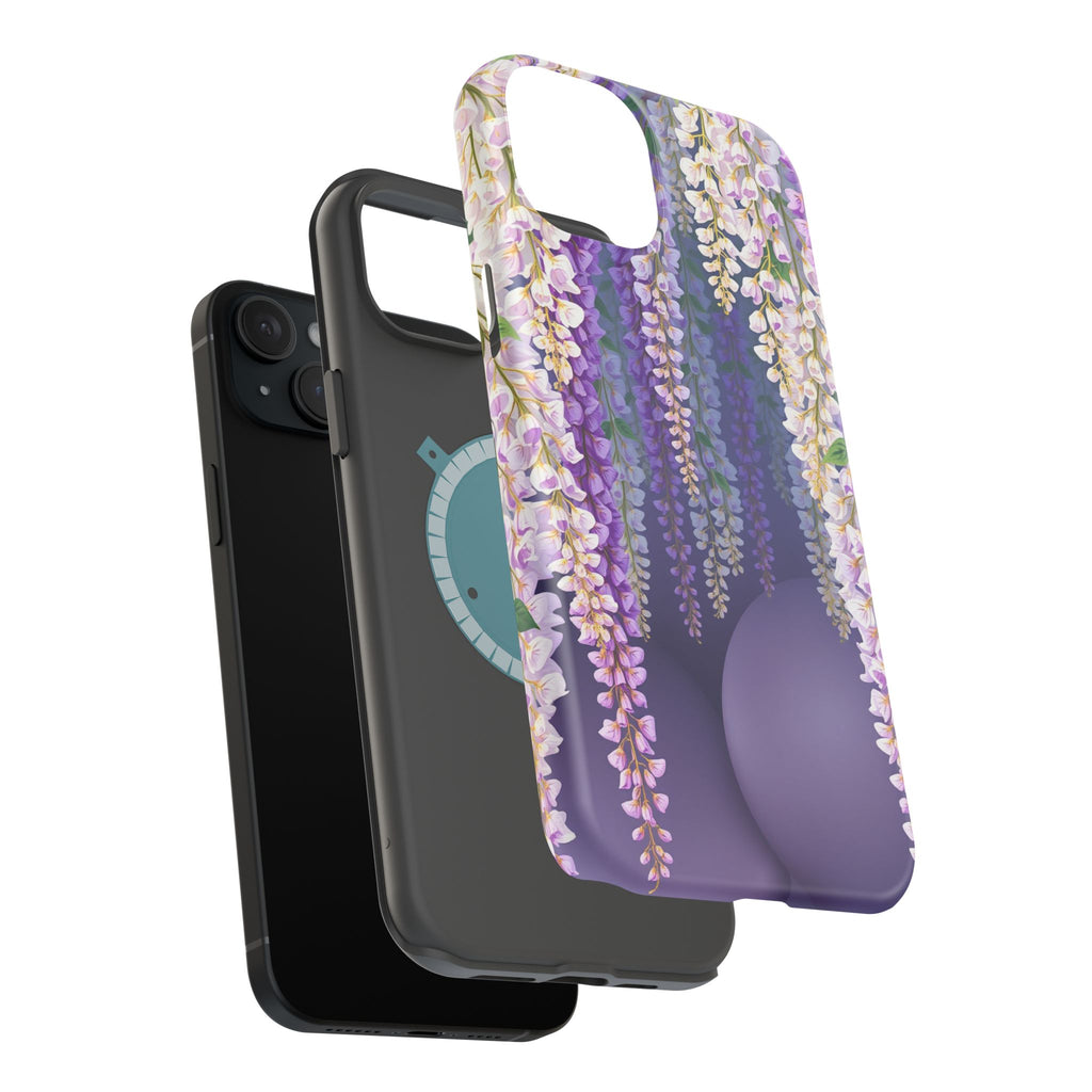 iPhone Mint And Blush Wisteria Cascade Slim Everyday Designer Case · iPhone Case