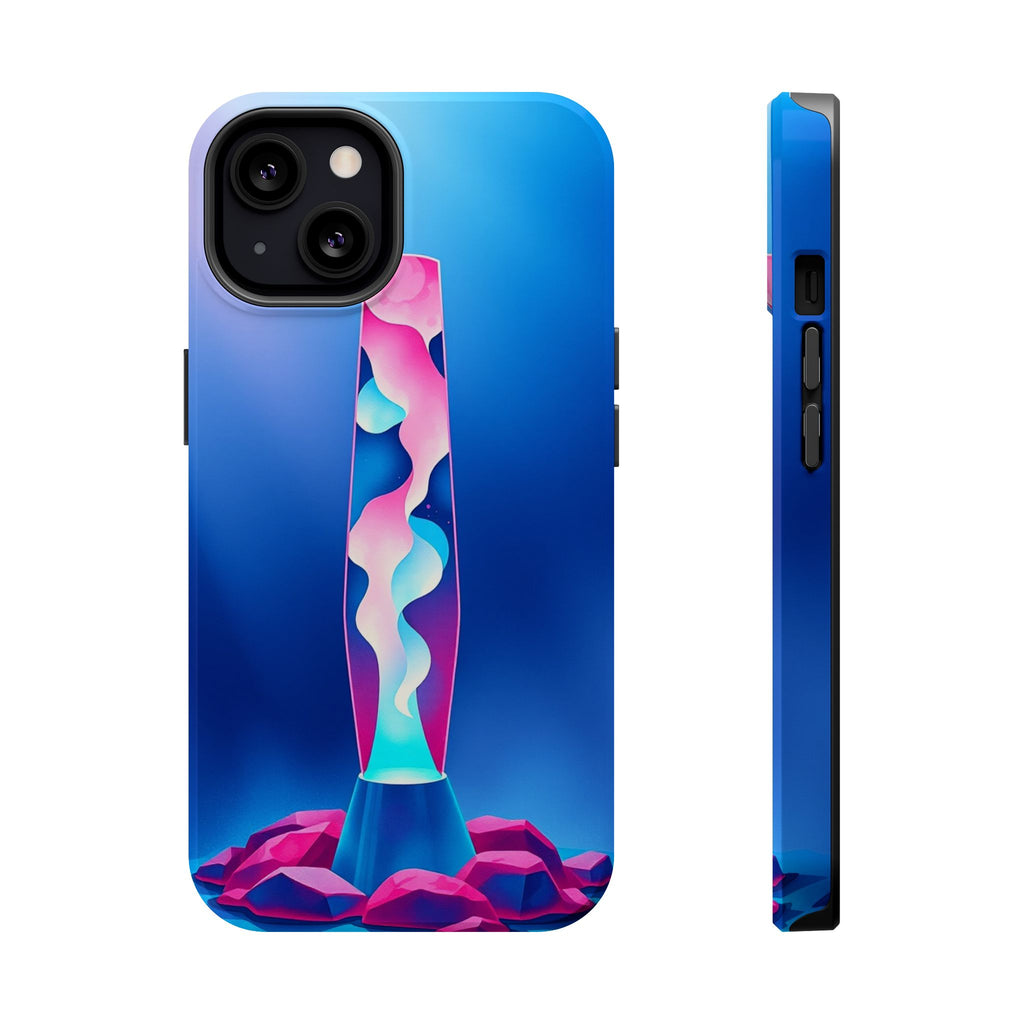 iPhone Cyan And Magenta Lava Lamp Flow Slim Everyday Designer Case · iPhone Case