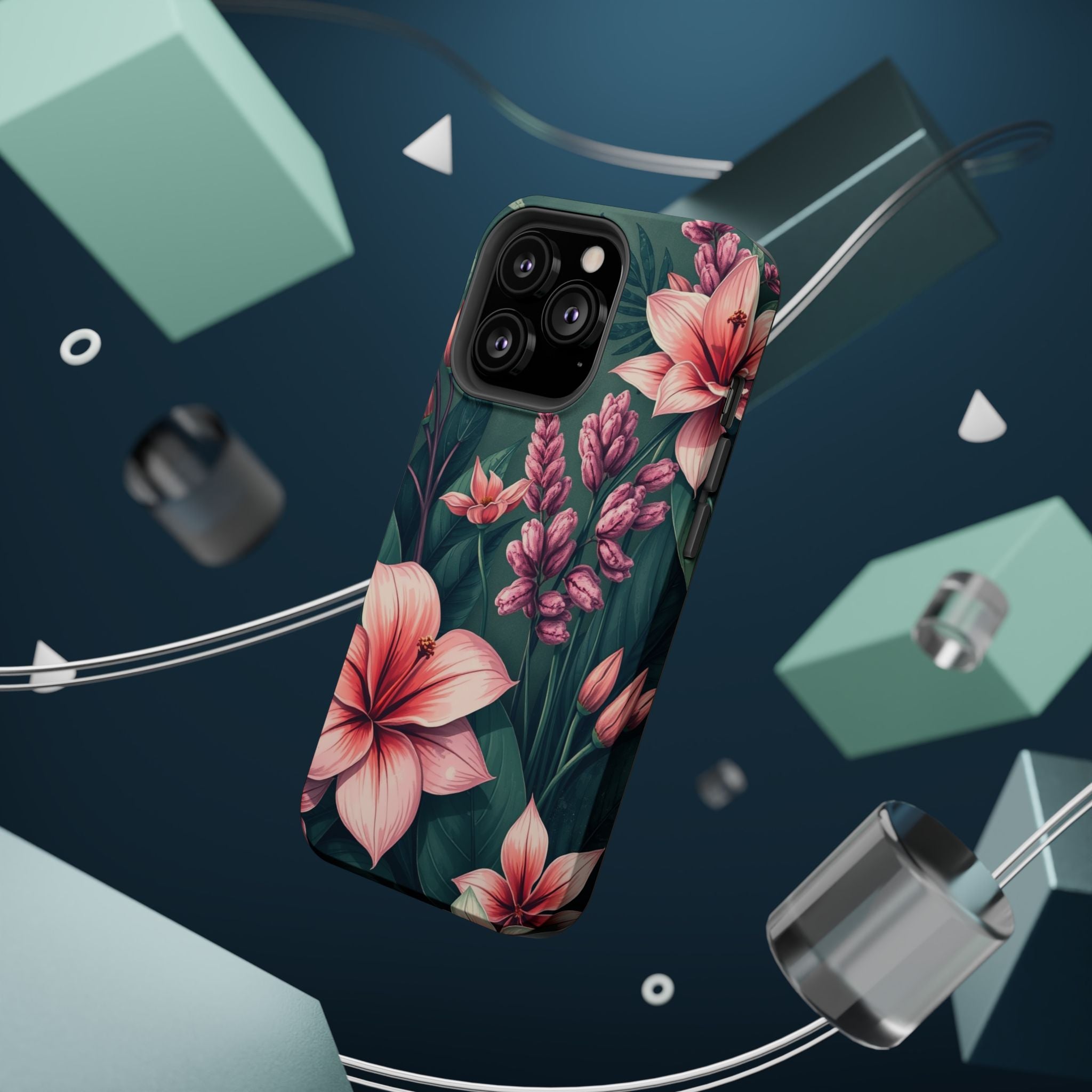 iPhone Mint And Blush Jungle Floral Slim Everyday Designer Case · iPhone Case