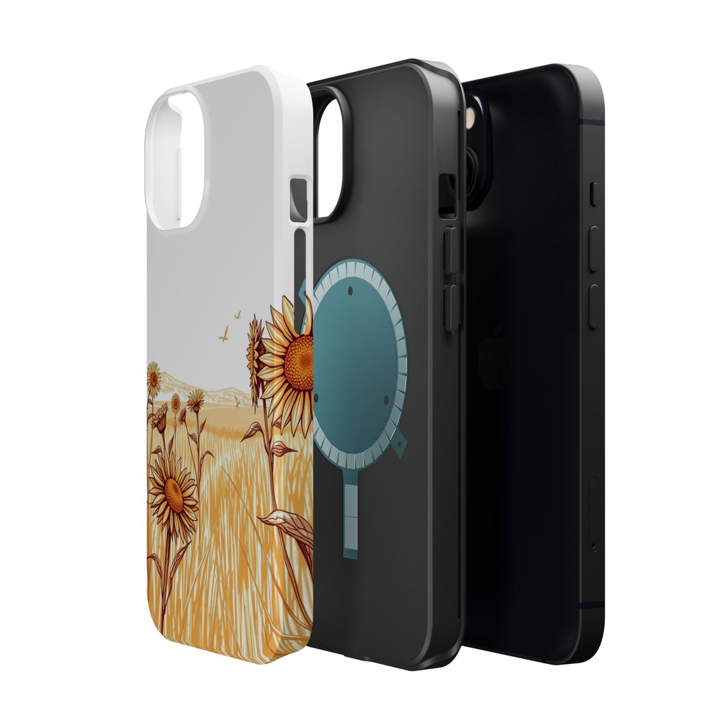 iPhone Burnt Orange And Sand Sunflower Prairie Soft iPhone Finish · iPhone Case