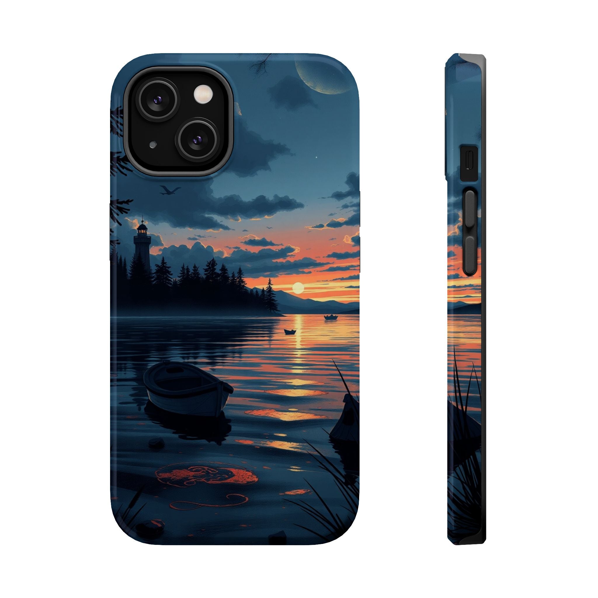 iPhone Lake at Twilight Grunge Distressed Slim iPhone Everyday Designer · iPhone