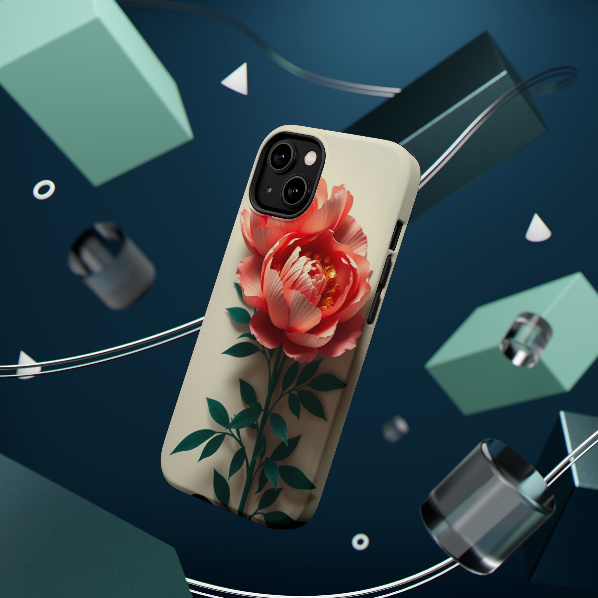 iPhone Emerald Green And Gold Peony Bouquet Slim iPhone Everyday · iPhone Case