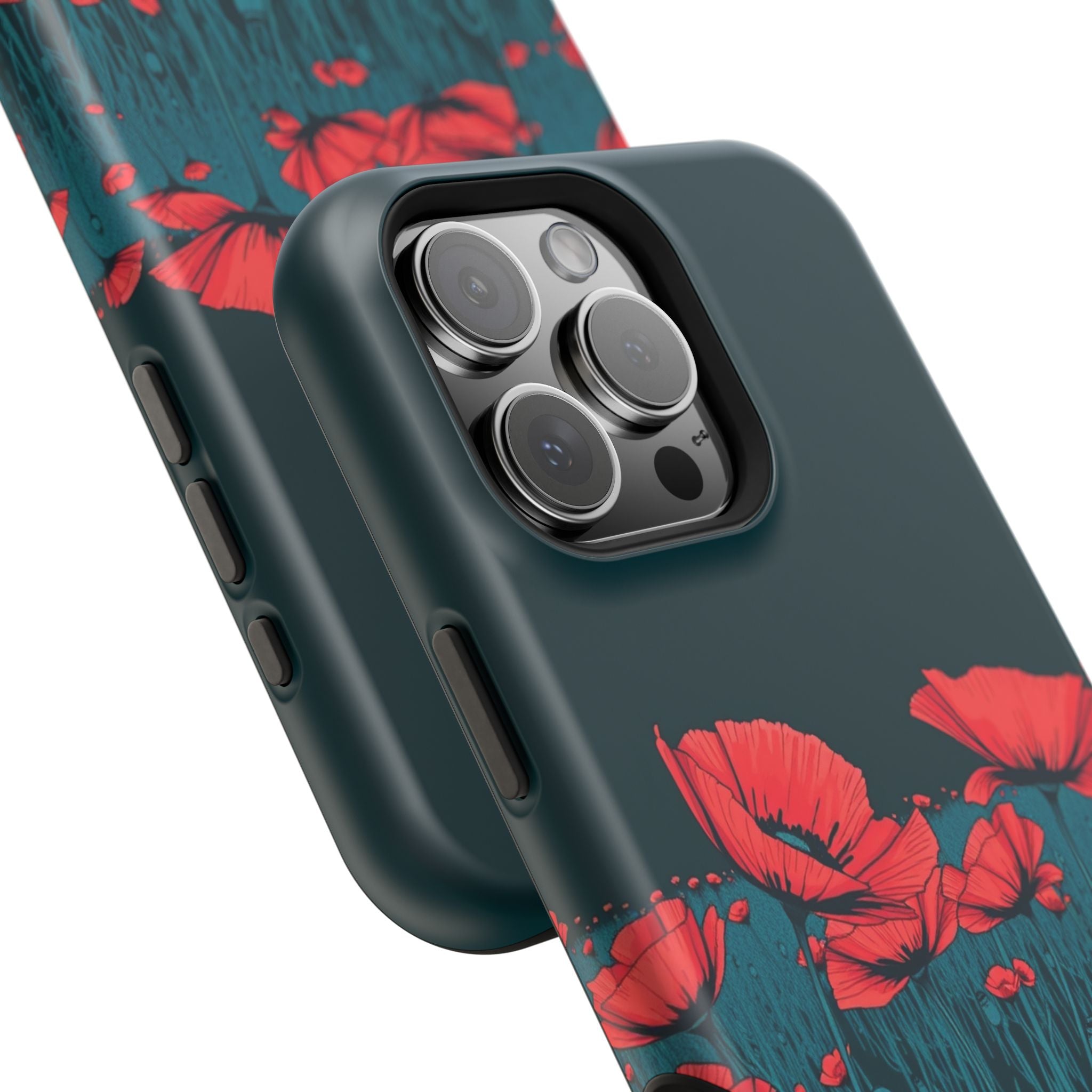 iPhone Poppy Field Dark Gothic Ink Clean Minimal Snap Cas Slim Snap Case · iPhon