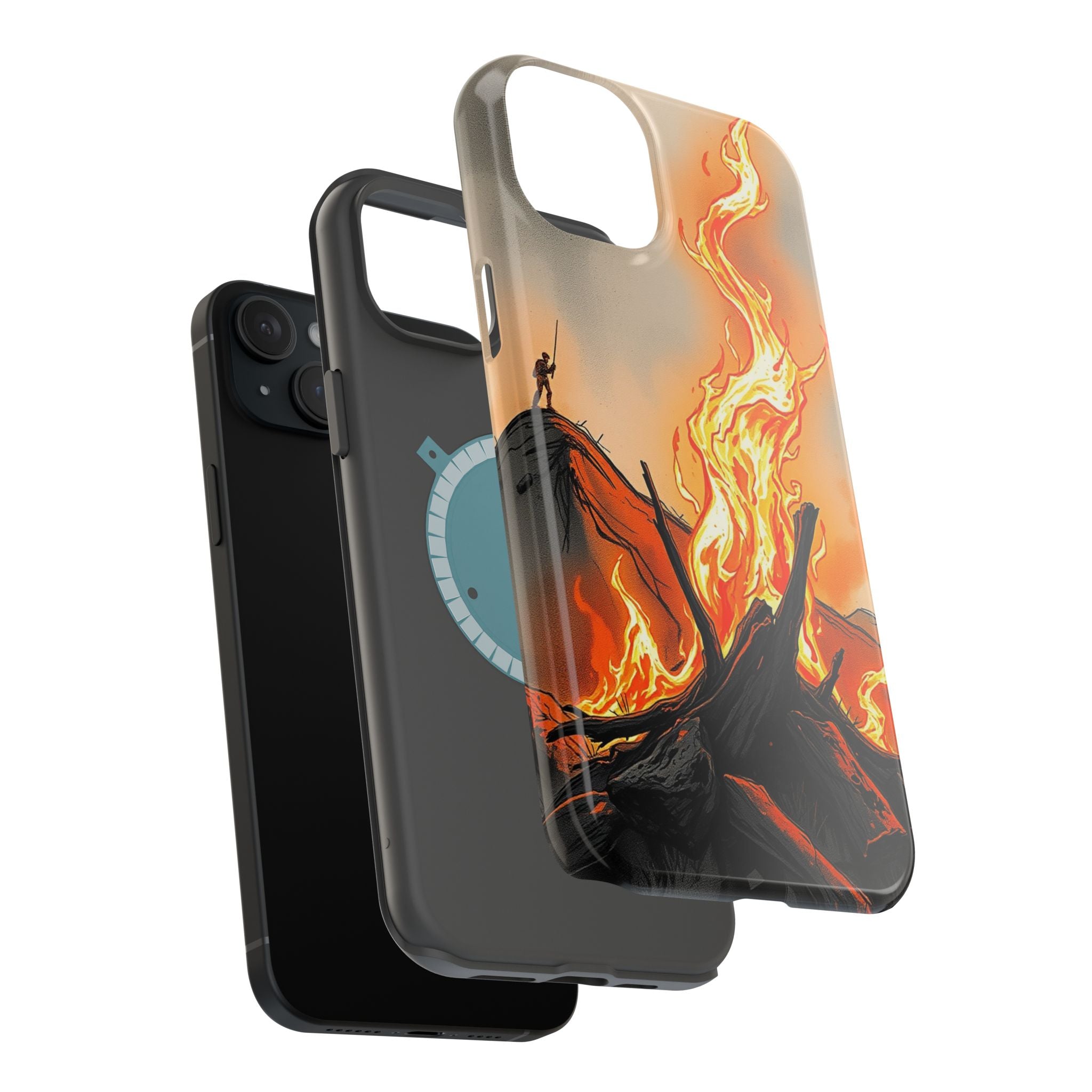 iPhone Wildfire Glow Hand-Drawn Sketch Slim Everyday Designer Case · iPhone Case