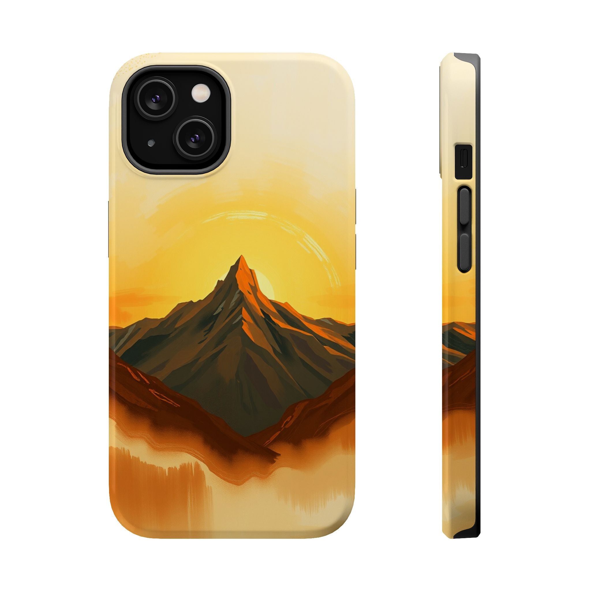 iPhone Mustard And Rust Mountain at Sunrise Slim iPhone Everyday · iPhone Case
