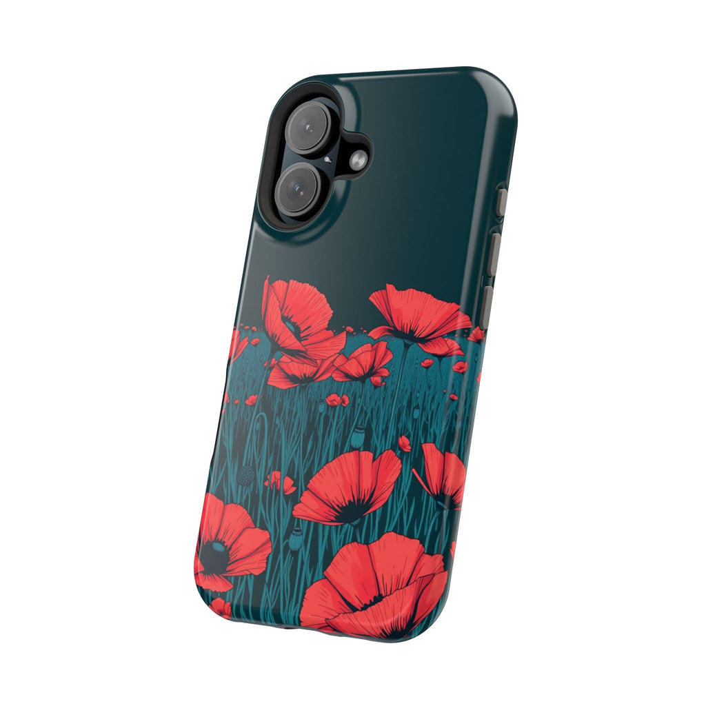 iPhone Poppy Field Dark Gothic Ink Clean Minimal Snap Cas Slim Snap Case · iPhon