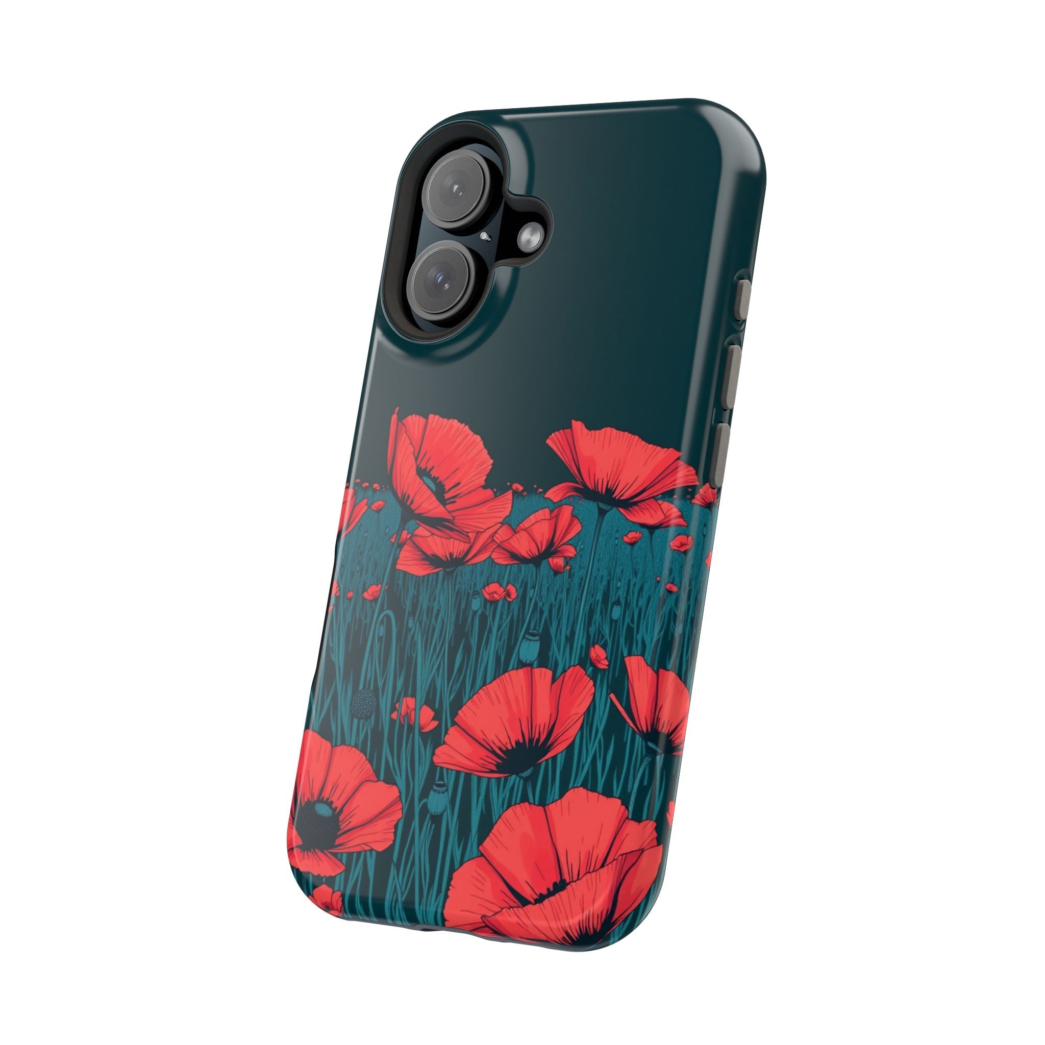 iPhone Poppy Field Dark Gothic Ink Clean Minimal Snap Cas Slim Snap Case · iPhon