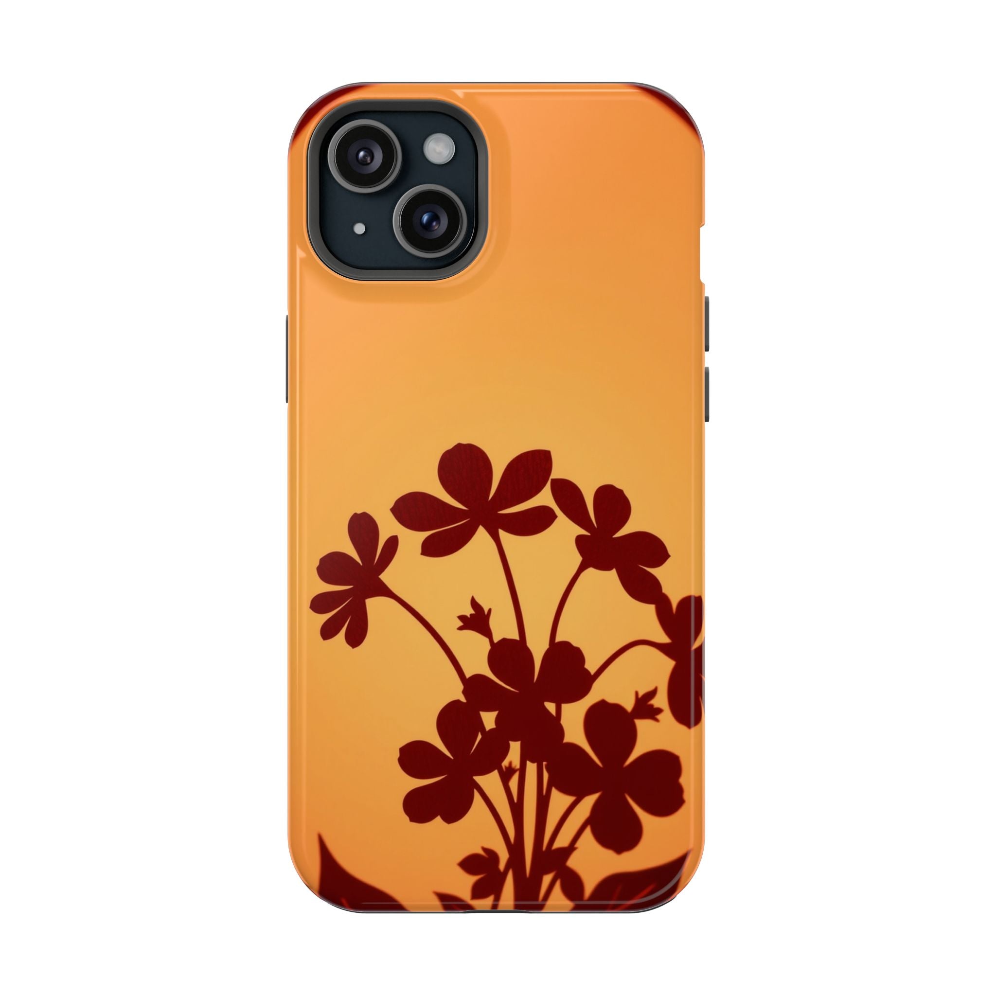 iPhone Floral Silhouette Electric Art Slim Everyday Designer Case · iPhone Case