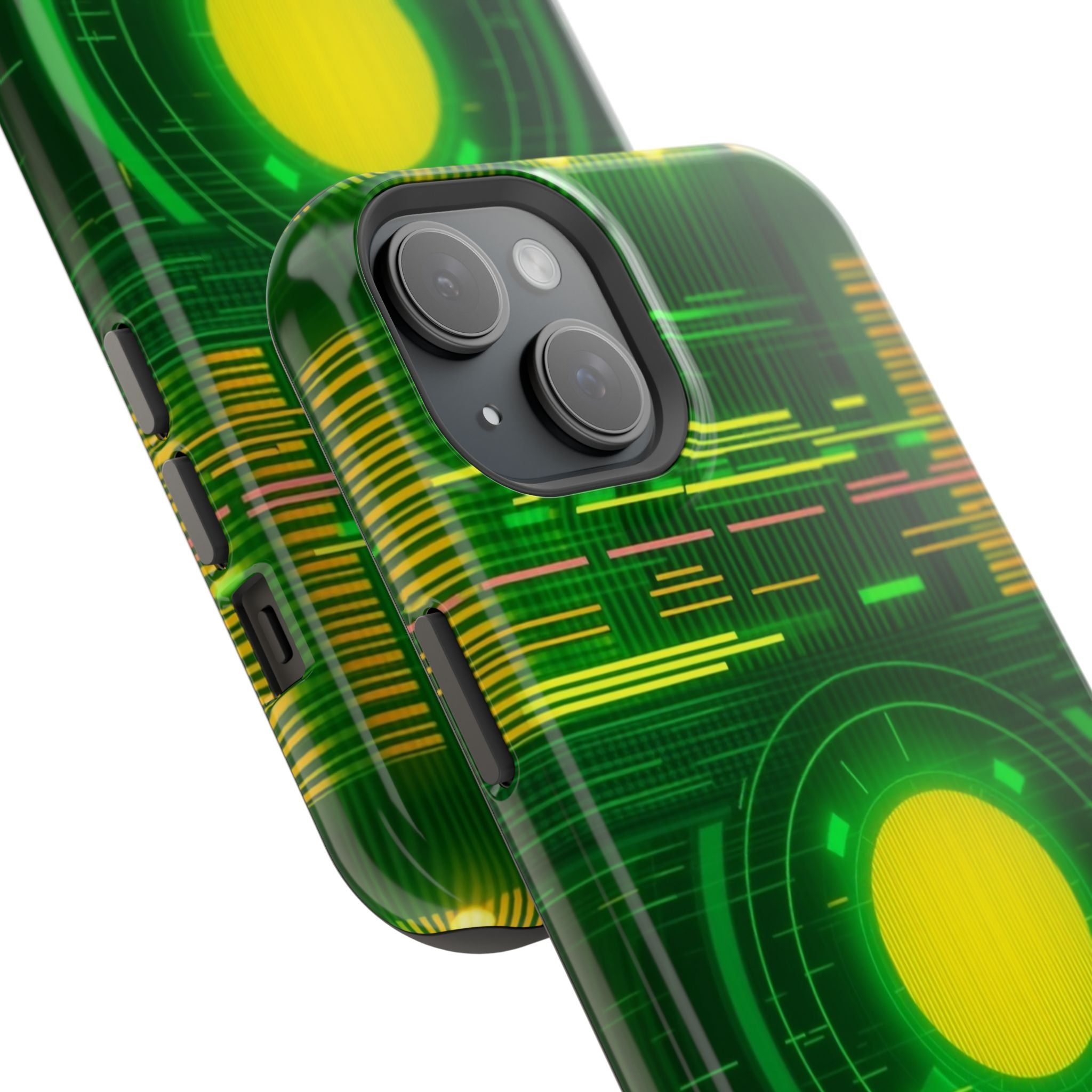 iPhone Emerald Green And Gold VHS Static Slim Everyday Designer Case · iPhone Ca