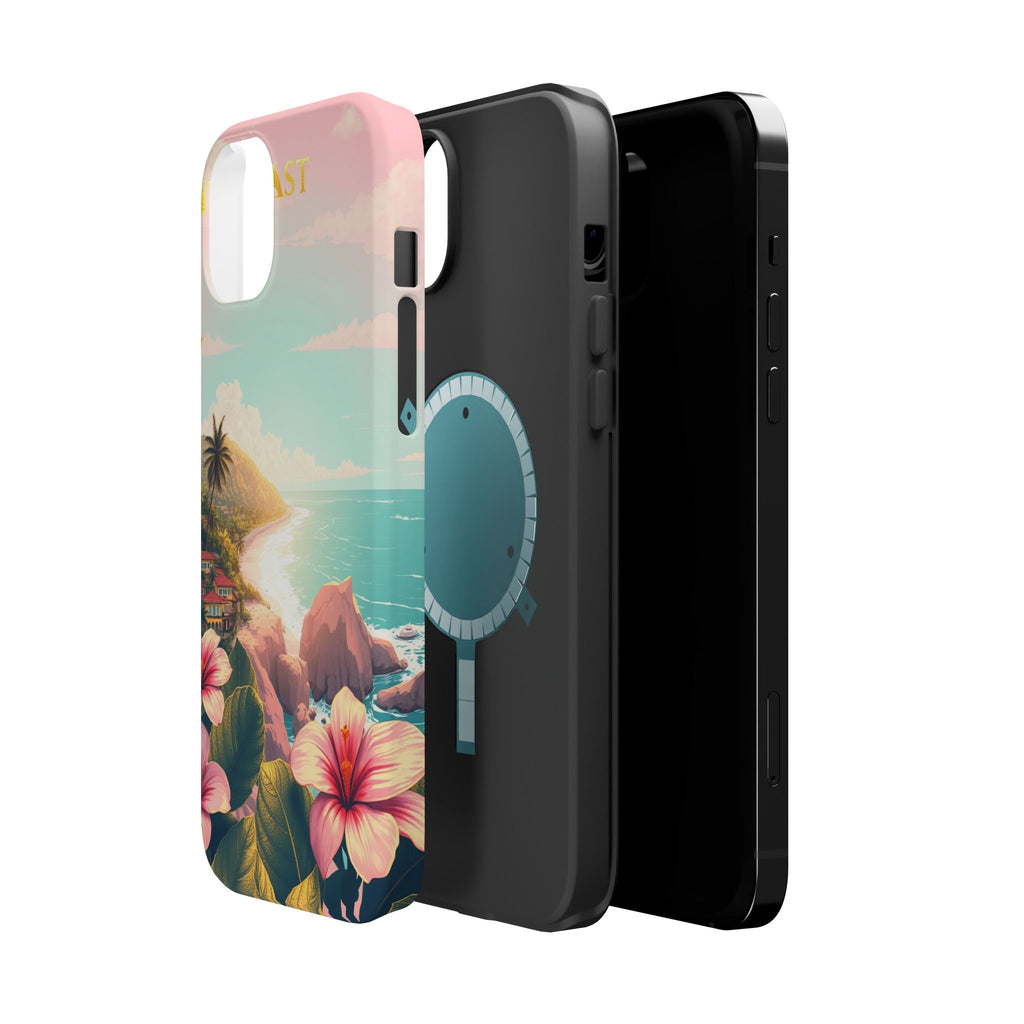 iPhone Mint And Blush Hibiscus Coast Slim Everyday iPhone 14 Designer · iPhone C